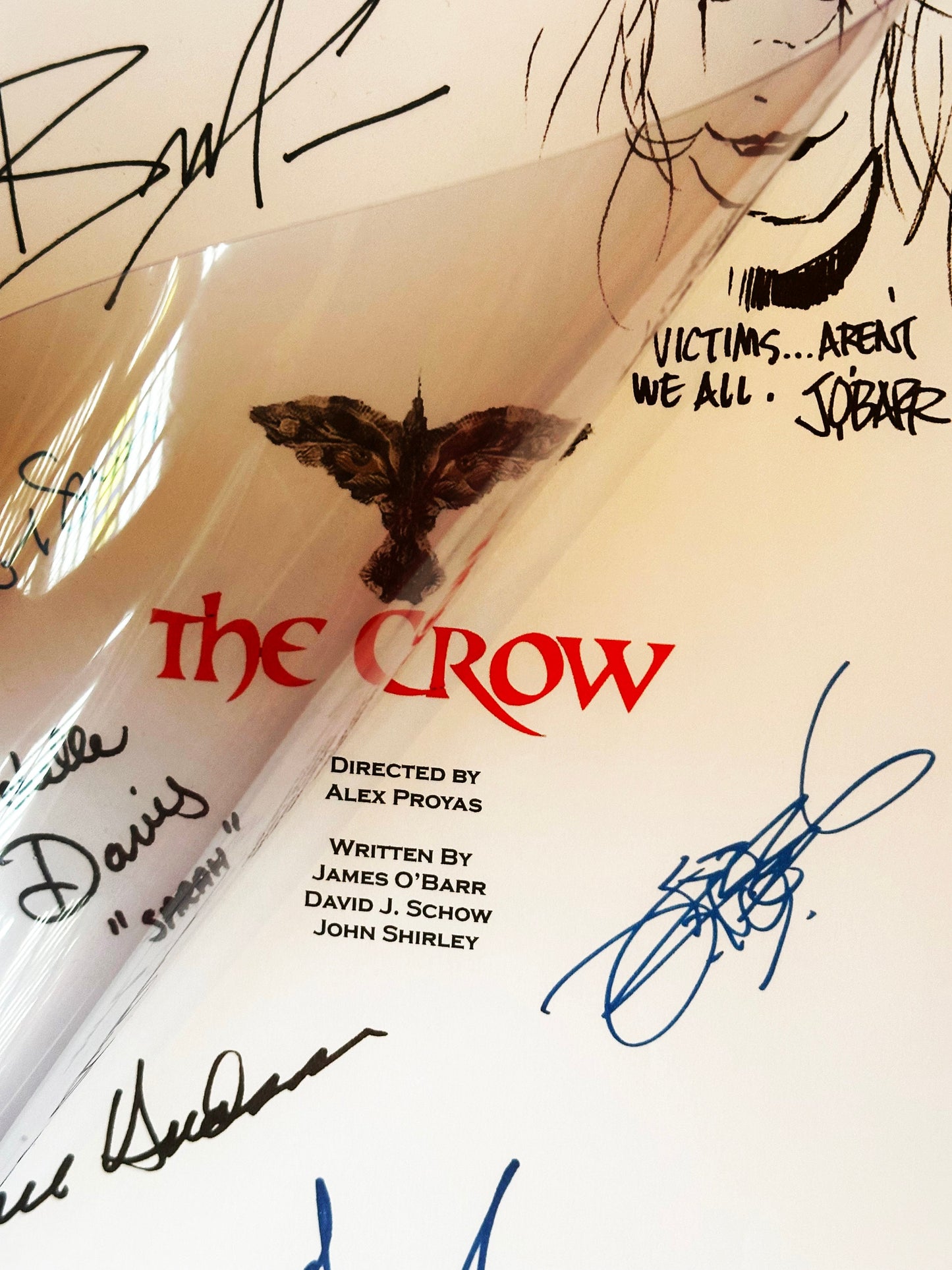 THE CROW Signed Movie Script, Present, Birthday Gift, Movie Gift, Film Script, Screenplay, Autographed, Autograph