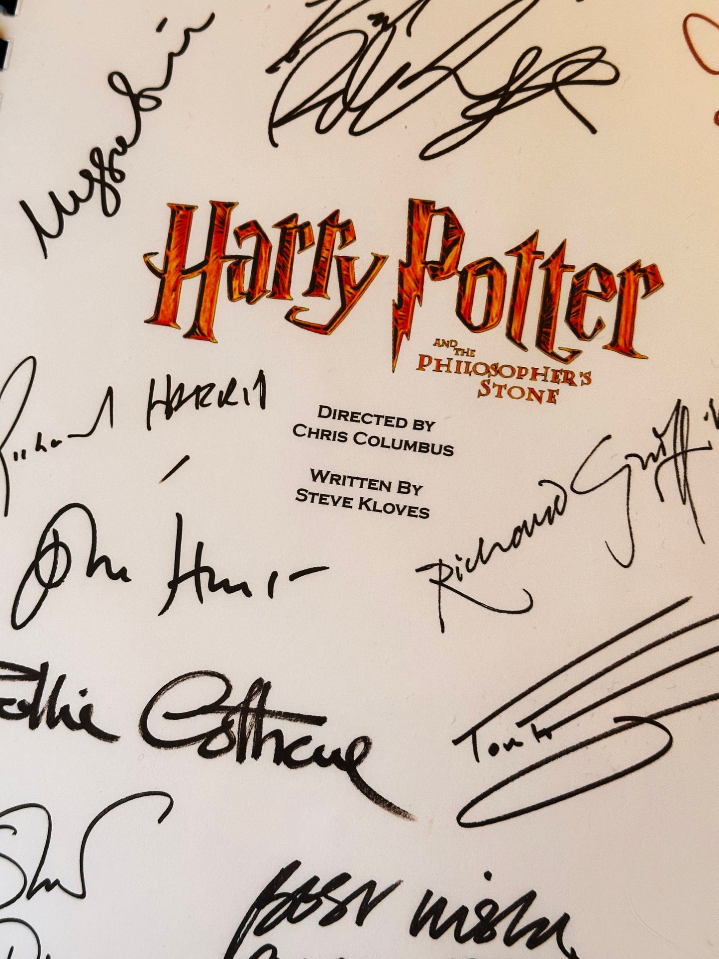 HARRY POTTER Philosophers Stone Signed Movie Script, Movie Present, Birthday Gift, Movie Gift, Film Script, Stocking filler