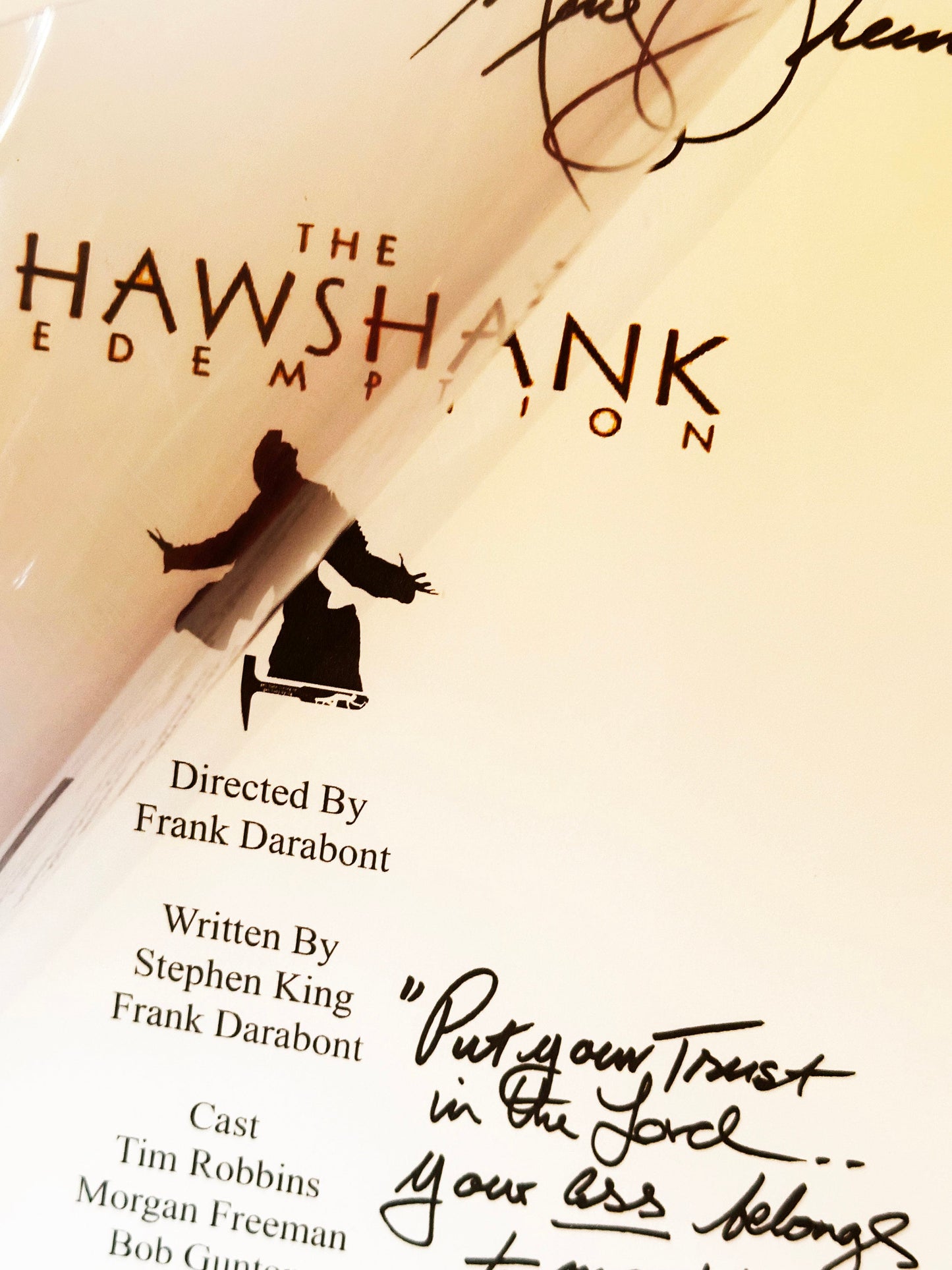 SHAWSHANK REDEMPTION Signed Movie Script, Movie Present, Birthday Gift, Movie Gift, Film Script, Film Present, Movies,