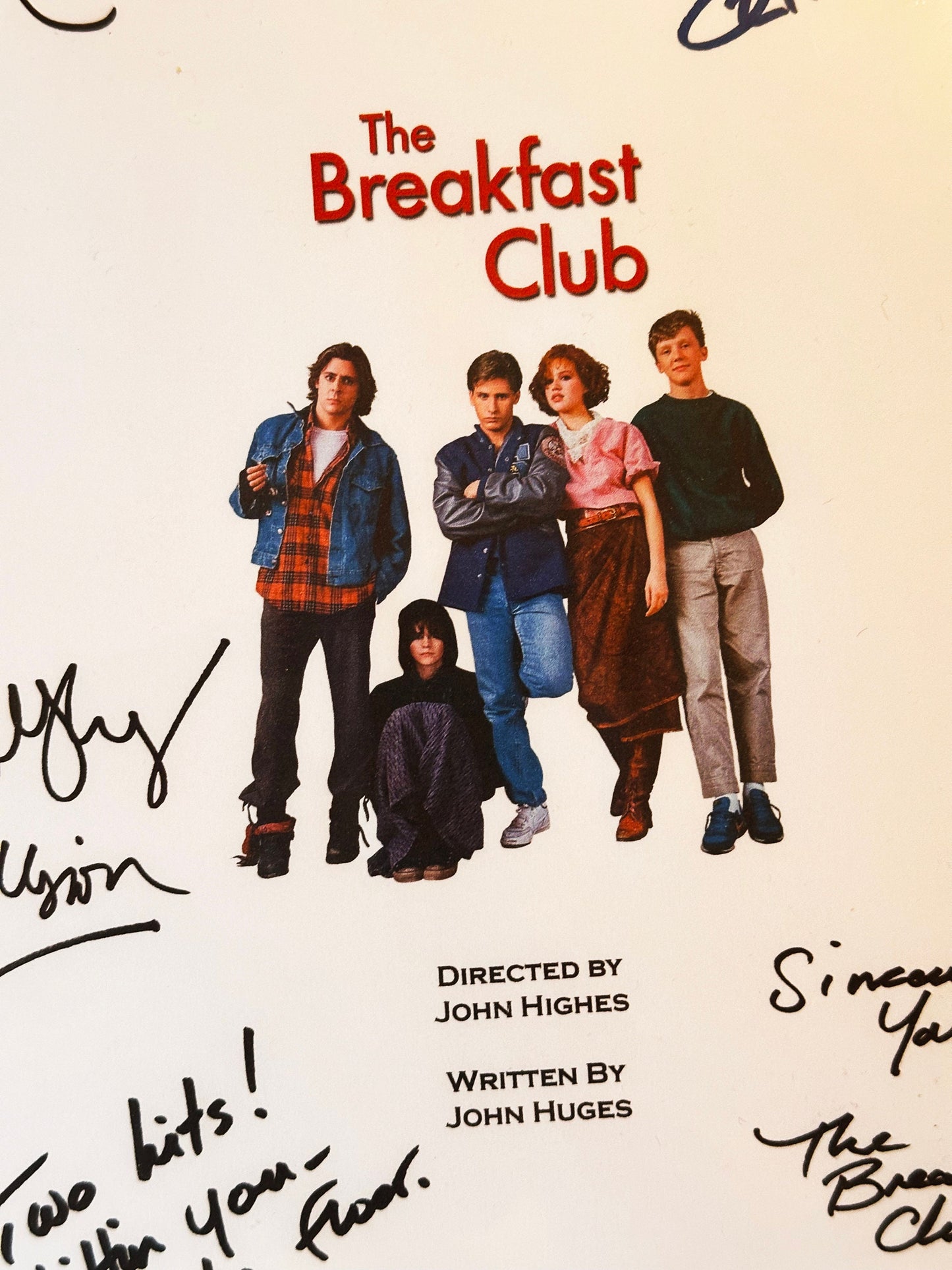 THE BREAKFAST CLUB Signed Movie Script, Movie Present, Birthday Gift, Movie Gift, Film Script, Film Present, Movies, 80's, Brat Pack, Brats