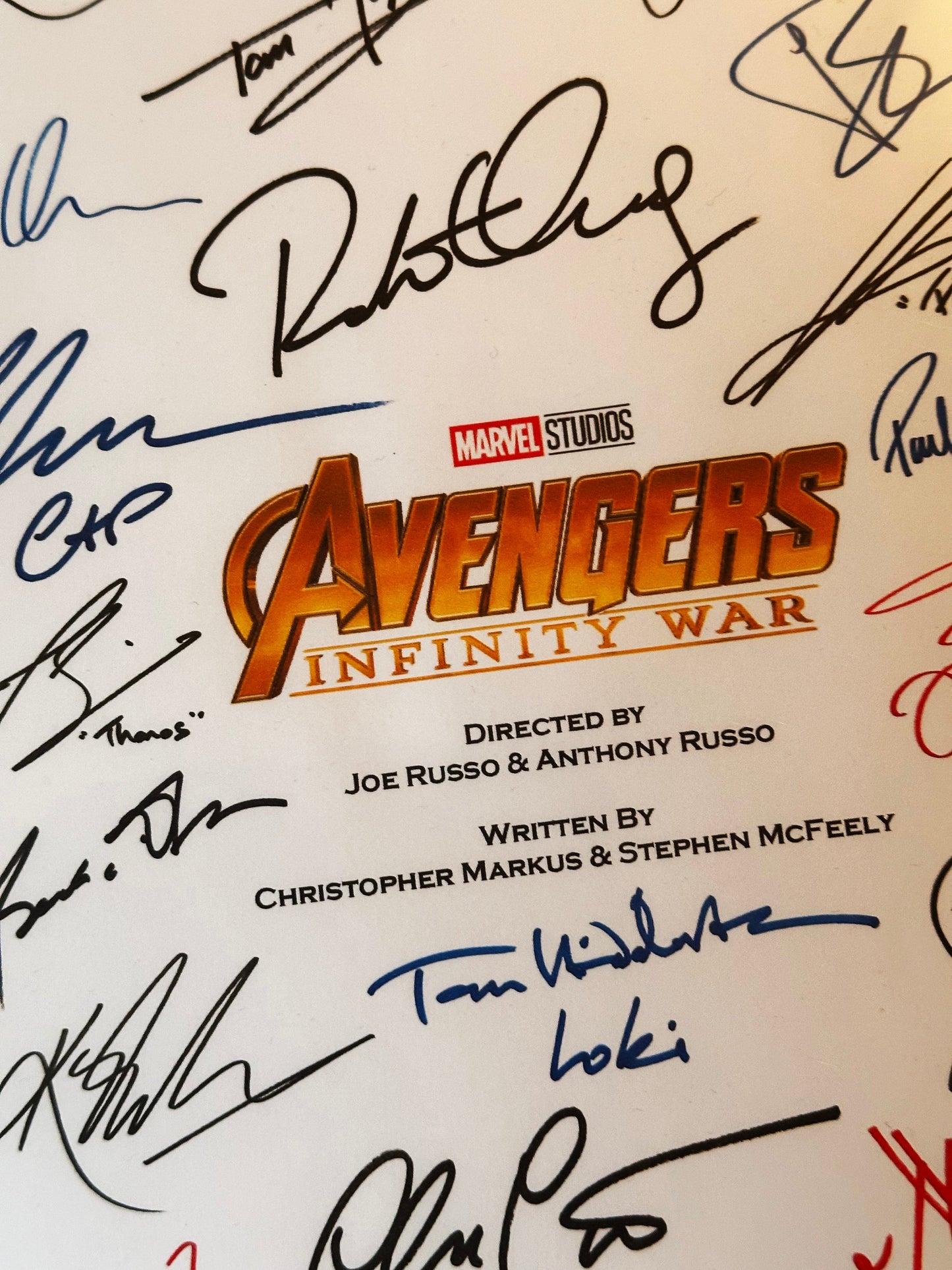 AVENGERS INFINITY WAR Signed Movie Script, Movie Present, Birthday Gift, Movie Gift, Film Script, Film Present, Movies, Robert Downey