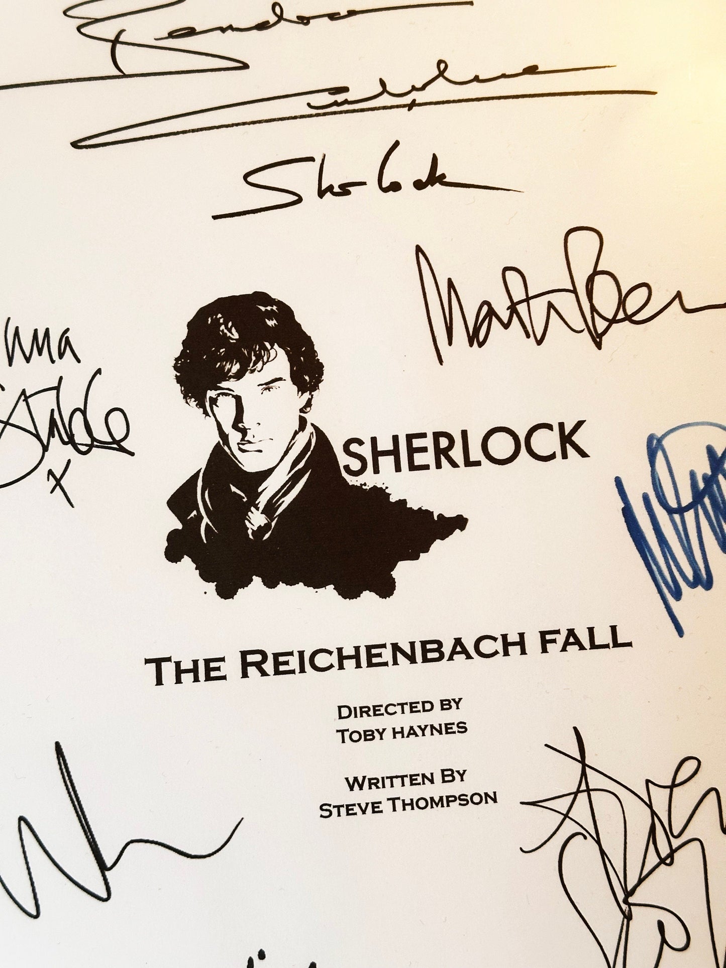 SHERLOCK The Reichenbach Fall Signed Script, Screenplay, Movie Present, Birthday Gift, Movie Gift, Film Script, Benedict Cumberbatch