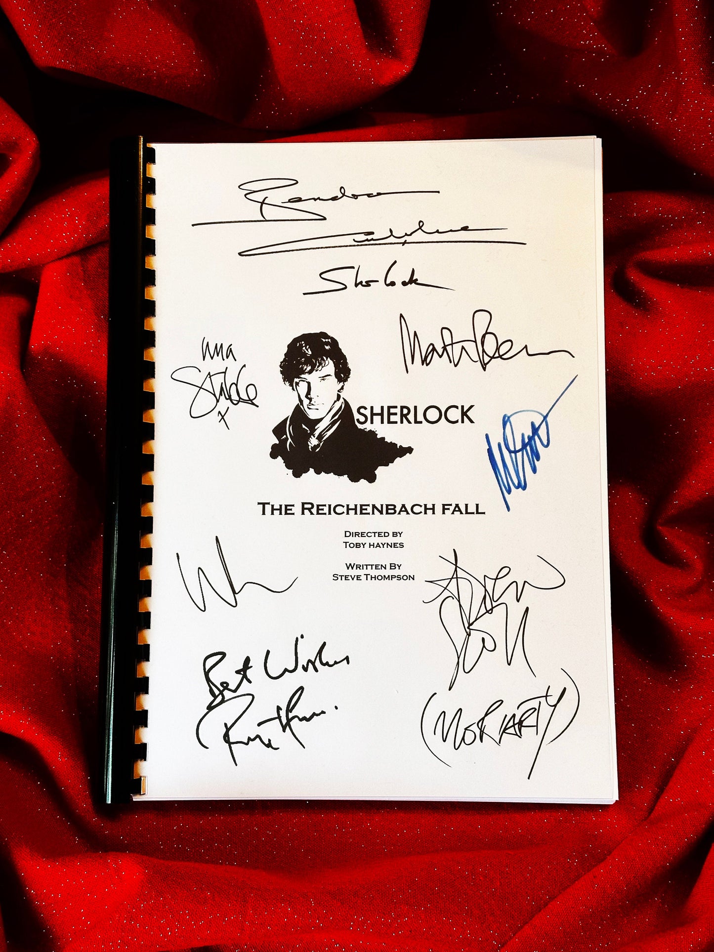 SHERLOCK The Reichenbach Fall Signed Script, Screenplay, Movie Present, Birthday Gift, Movie Gift, Film Script, Benedict Cumberbatch