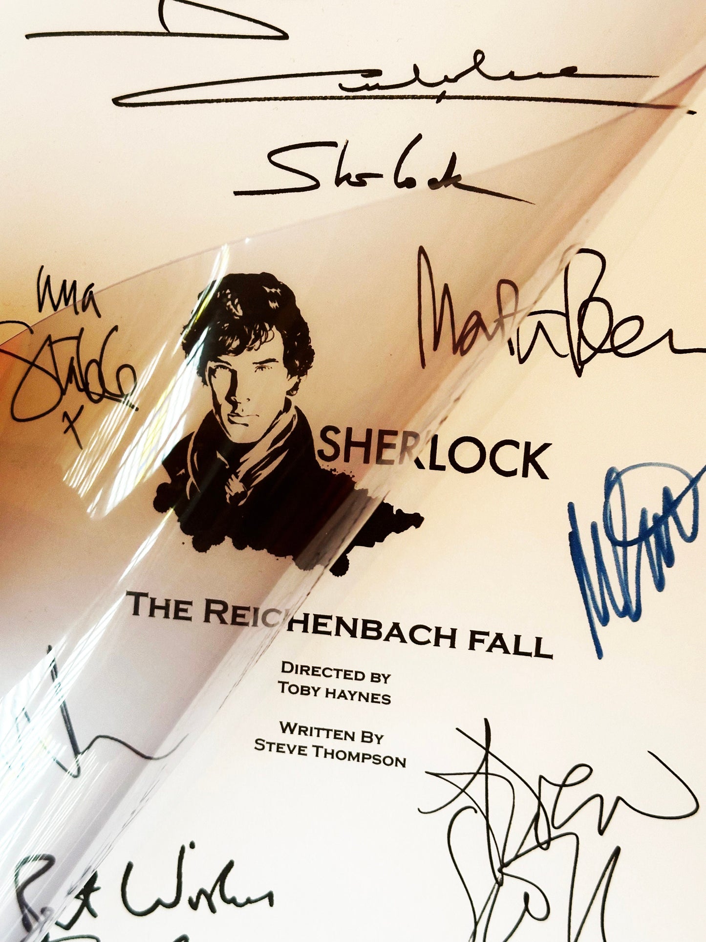 SHERLOCK The Reichenbach Fall Signed Script, Screenplay, Movie Present, Birthday Gift, Movie Gift, Film Script, Benedict Cumberbatch