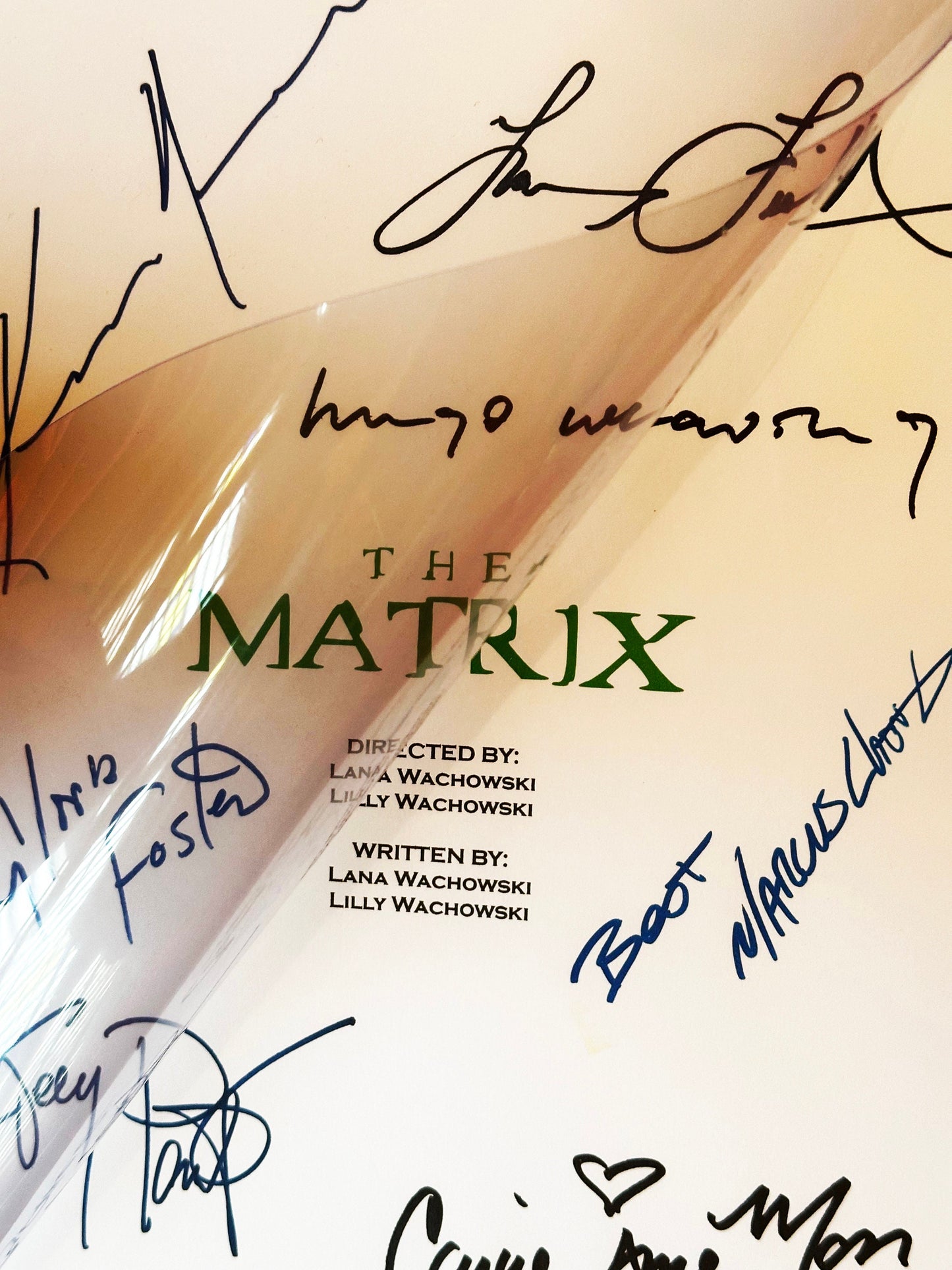 THE MATRIX Signed Movie Script, Movie Present, Birthday Gift, Movie Gift, Film Script, Hollywood, Keanu Reeves