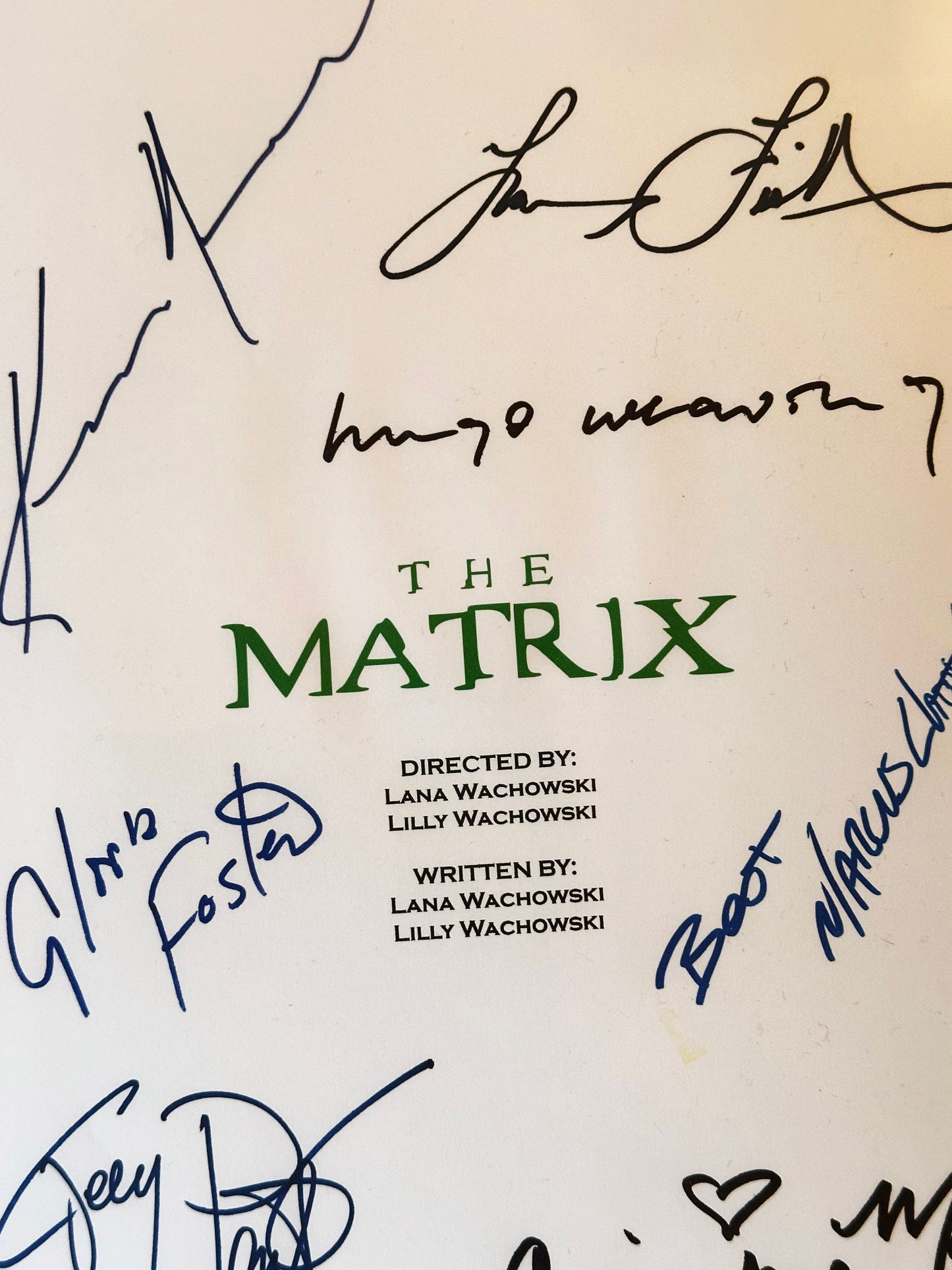 THE MATRIX Signed Movie Script, Movie Present, Birthday Gift, Movie Gift, Film Script, Hollywood, Keanu Reeves