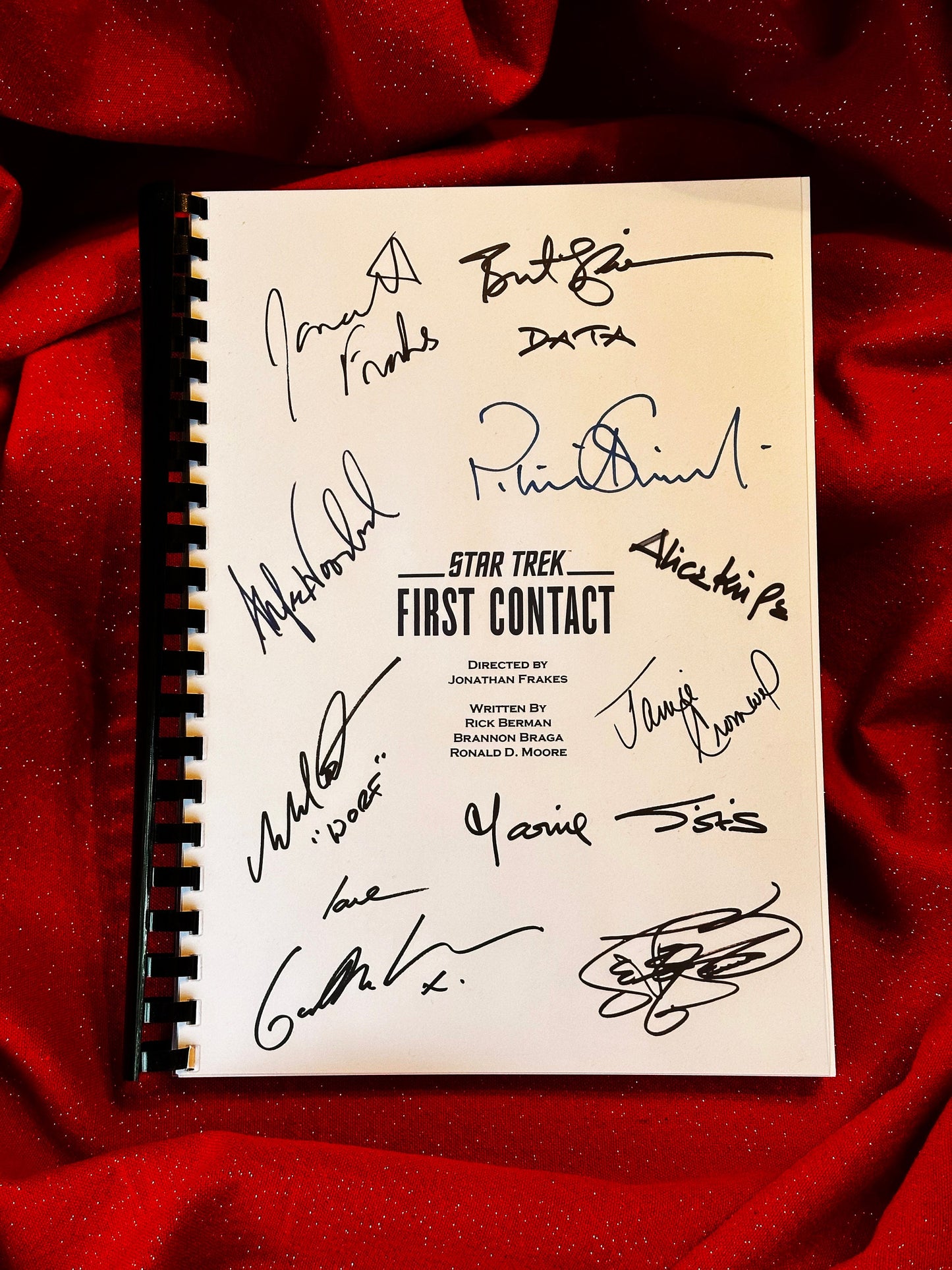 STAR TREK First Contact Signed Movie Script, Movie Present, Birthday Gift, Movie Gift, Film Script, Stocking filler