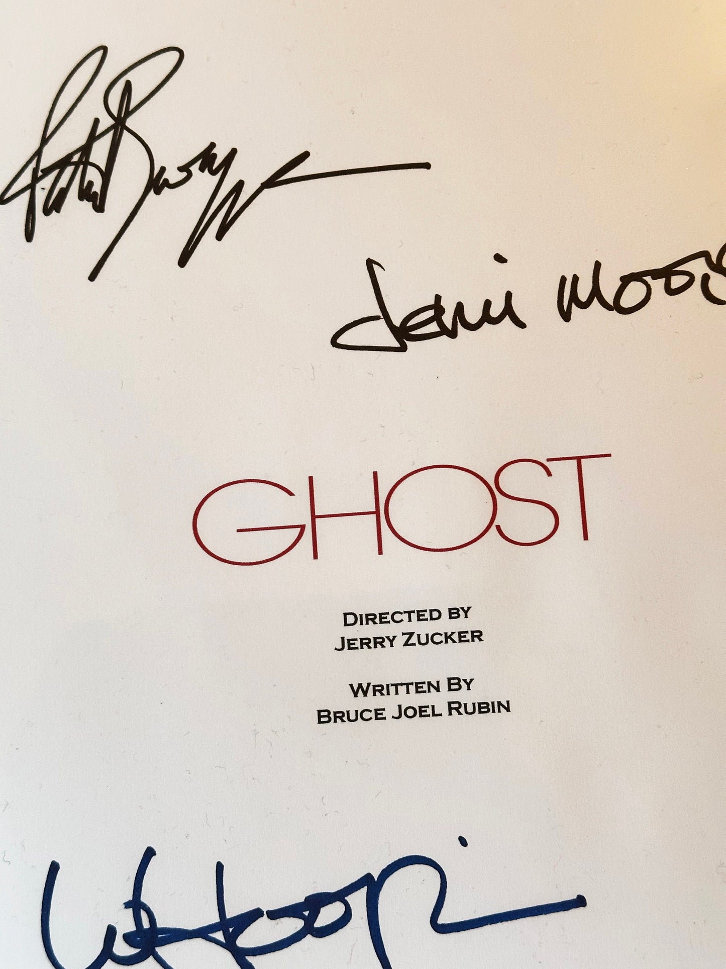 GHOST Signed Movie Script, Valentines Present, Birthday Gift, Movie Gift, Film Script, Valentine gift,