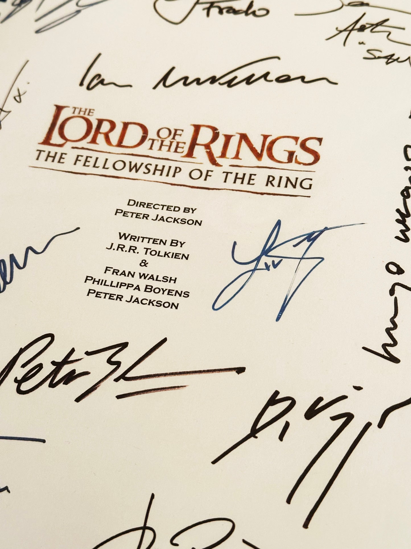 Lord Of The Rings The Fellowship of the Ring Signed Movie Script, Birthday Gift, Movie Gift, Film, Screenplay, Hobbit, Tolkien