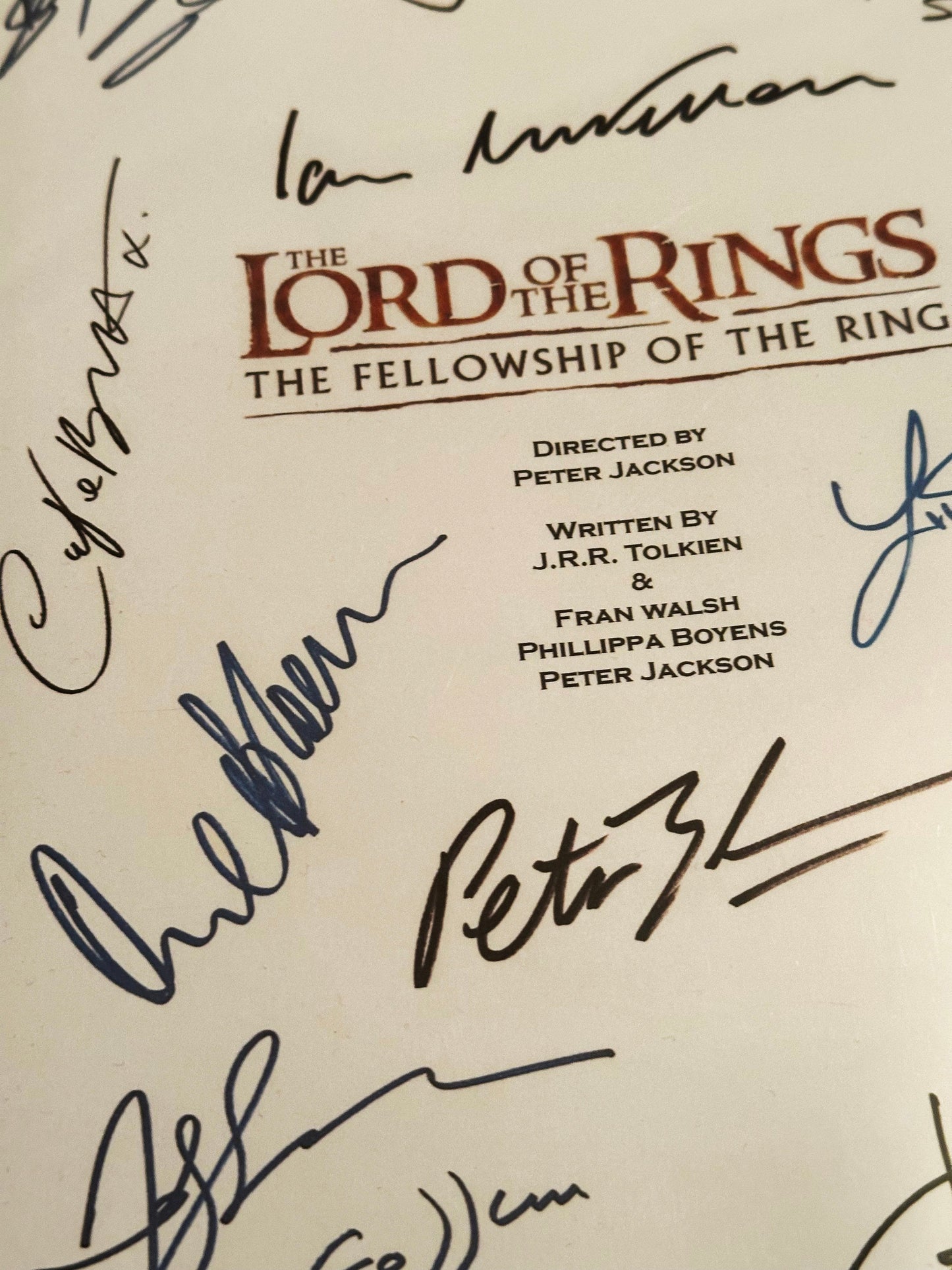 Lord Of The Rings The Fellowship of the Ring Signed Movie Script, Birthday Gift, Movie Gift, Film, Screenplay, Hobbit, Tolkien