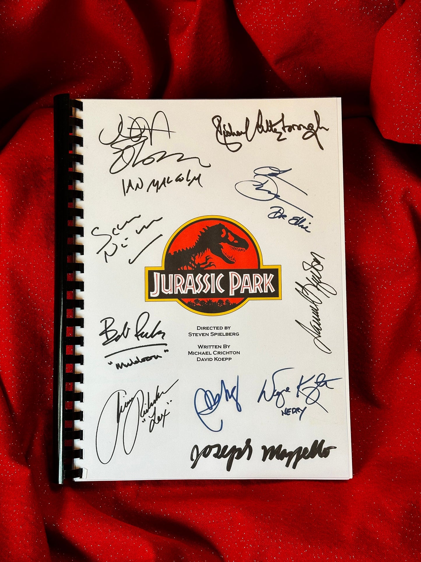 JURASSIC PARK Signed Movie Script, Birthday Gift, Movie Gift, Film Script, Screenplay, Autographs