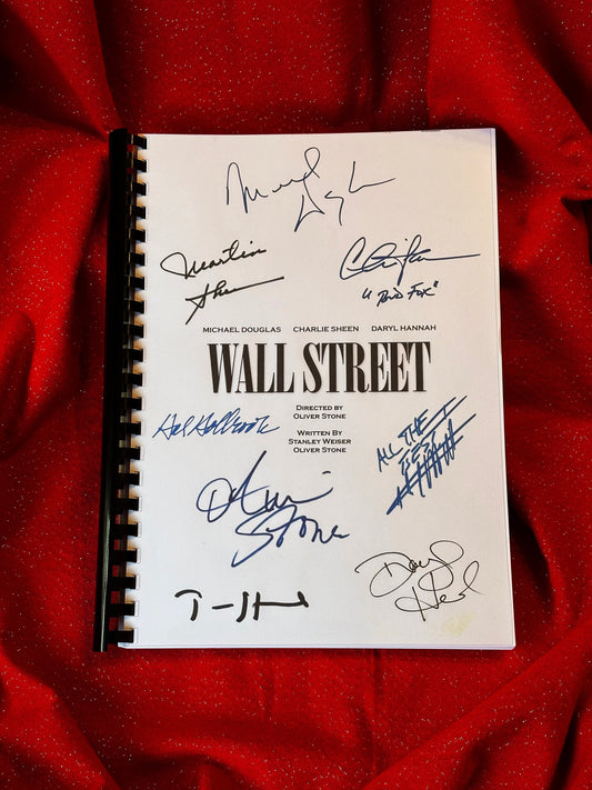 WALL STREET Signed Movie Script, Birthday Gift, Movie Gift, Film Script, Screenplay, Autographs, Cinema, Movies, Movie, Film