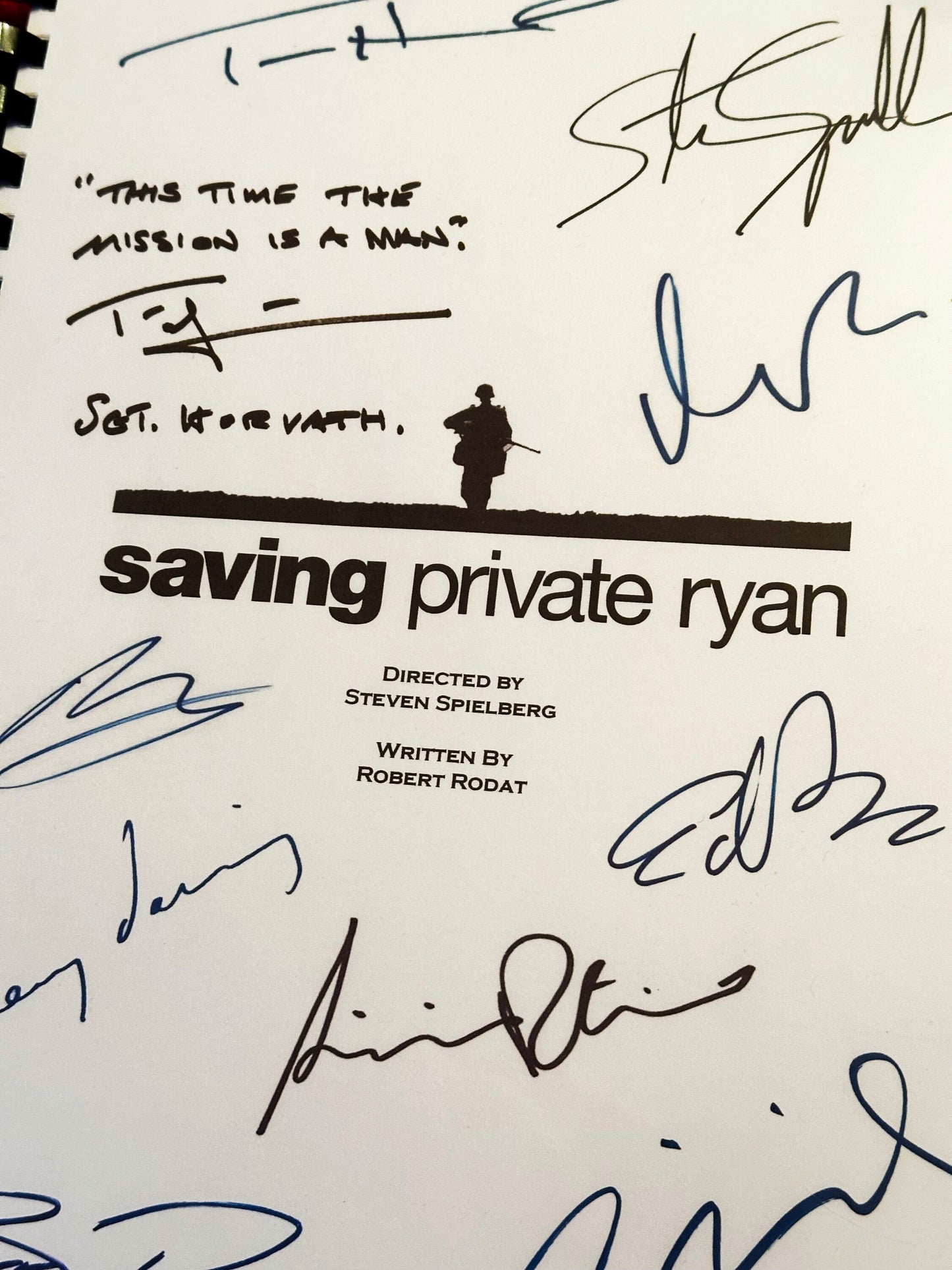 SAVING PRIVATE RYAN Signed Movie Script, Birthday Gift, Movie Gift, Film Script, Screenplay, Autographs, Cinema, Movies, Movie, Tom Hanks