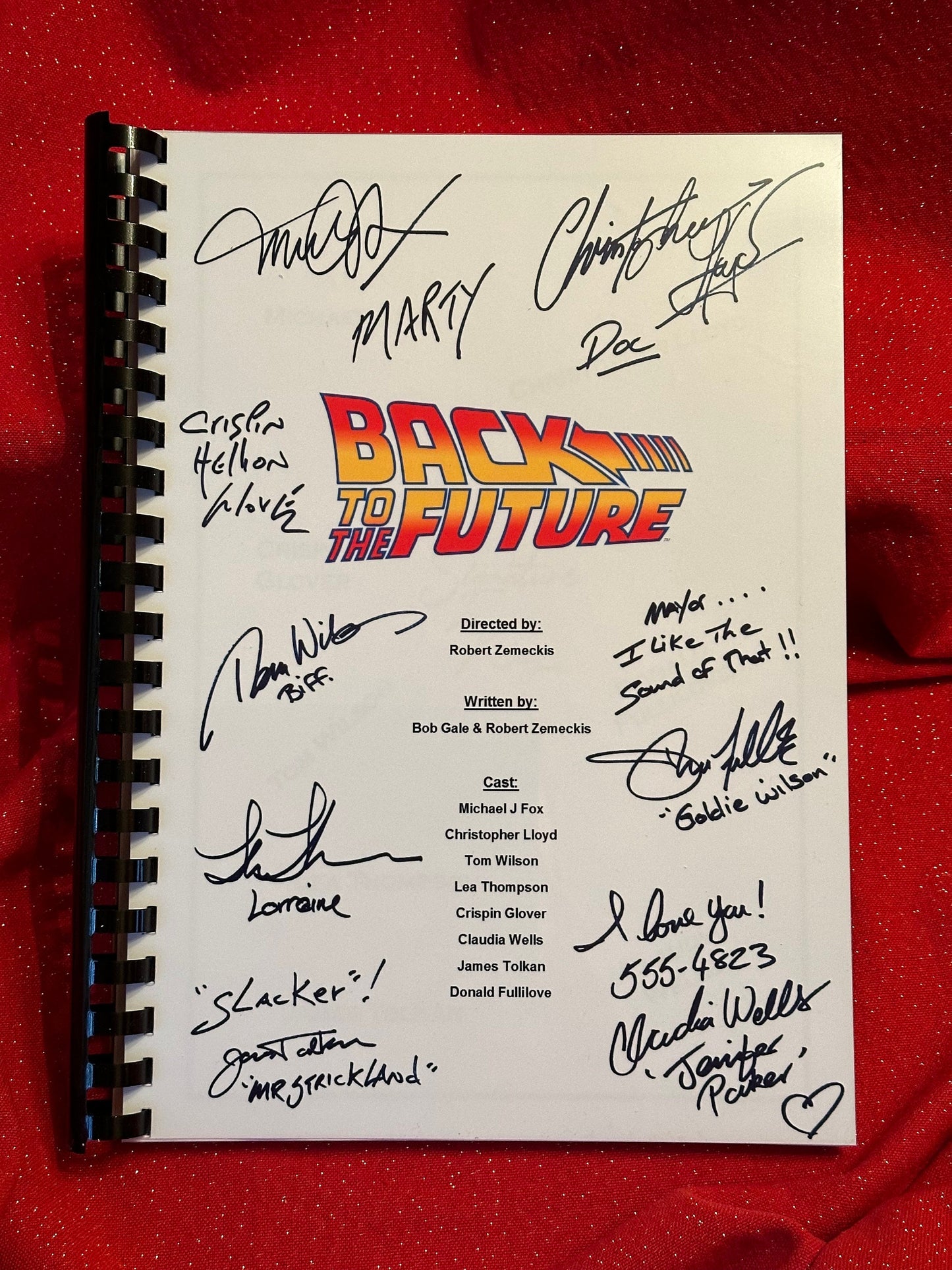 Back To The Future Parts 1, 2 & 3 Signed Movie Scripts, Birthday Gift, Movie Gift Film Script, Film Present, Screenplay