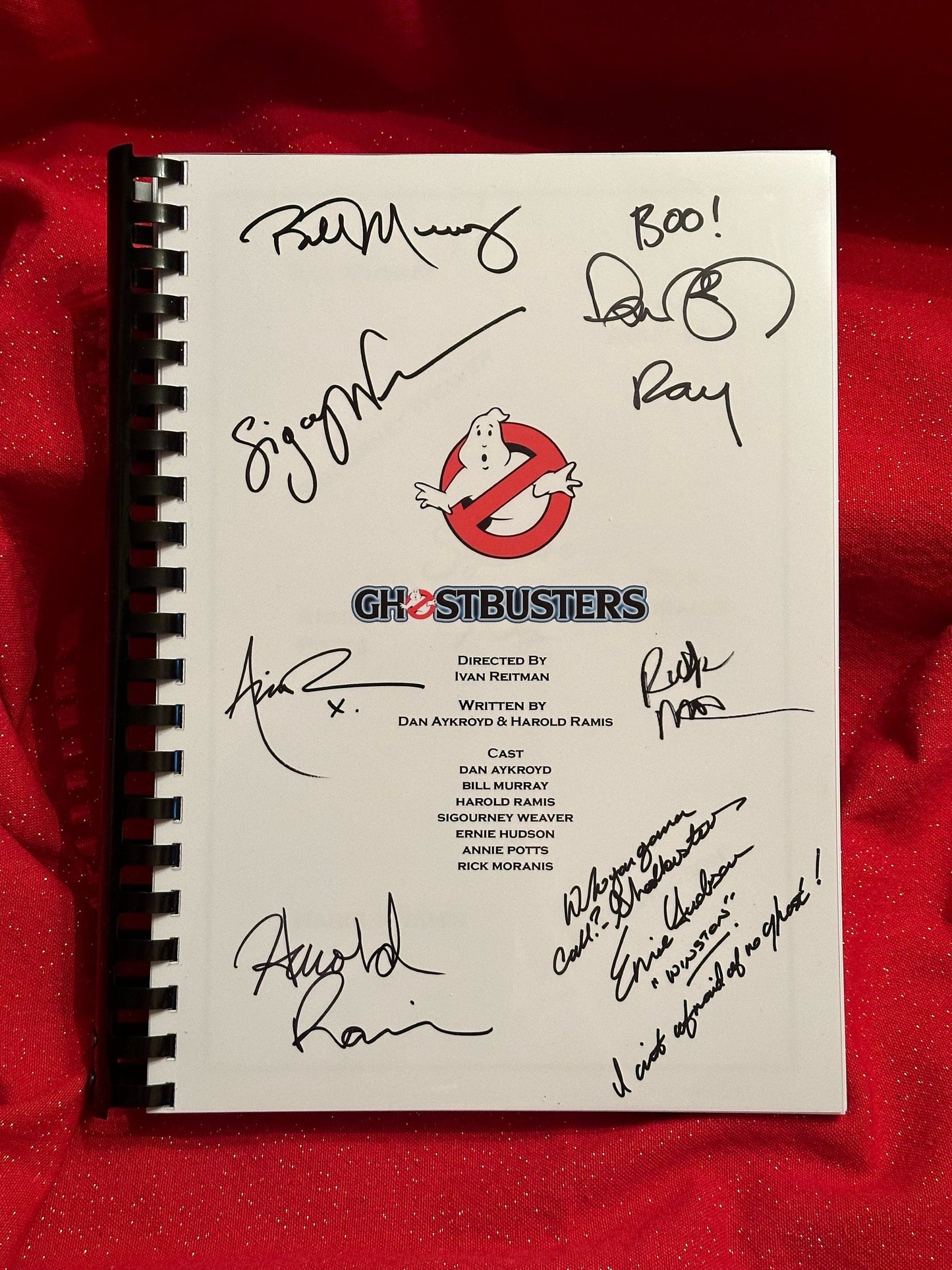 GHOSTBUSTERS Signed Movie Script, Present, Birthday Gift, Movie Gift, Film Script, Film Present, Movies, Cinema, GHOSTBUSTERS