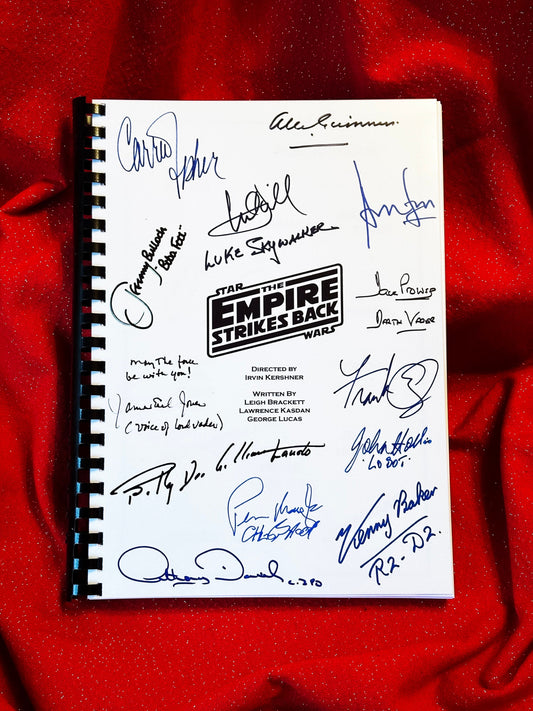 EMPIRE STRIKES BACK Signed Movie Script, Star Wars, Birthday Gift, Movie Gift, Film Screenplay,