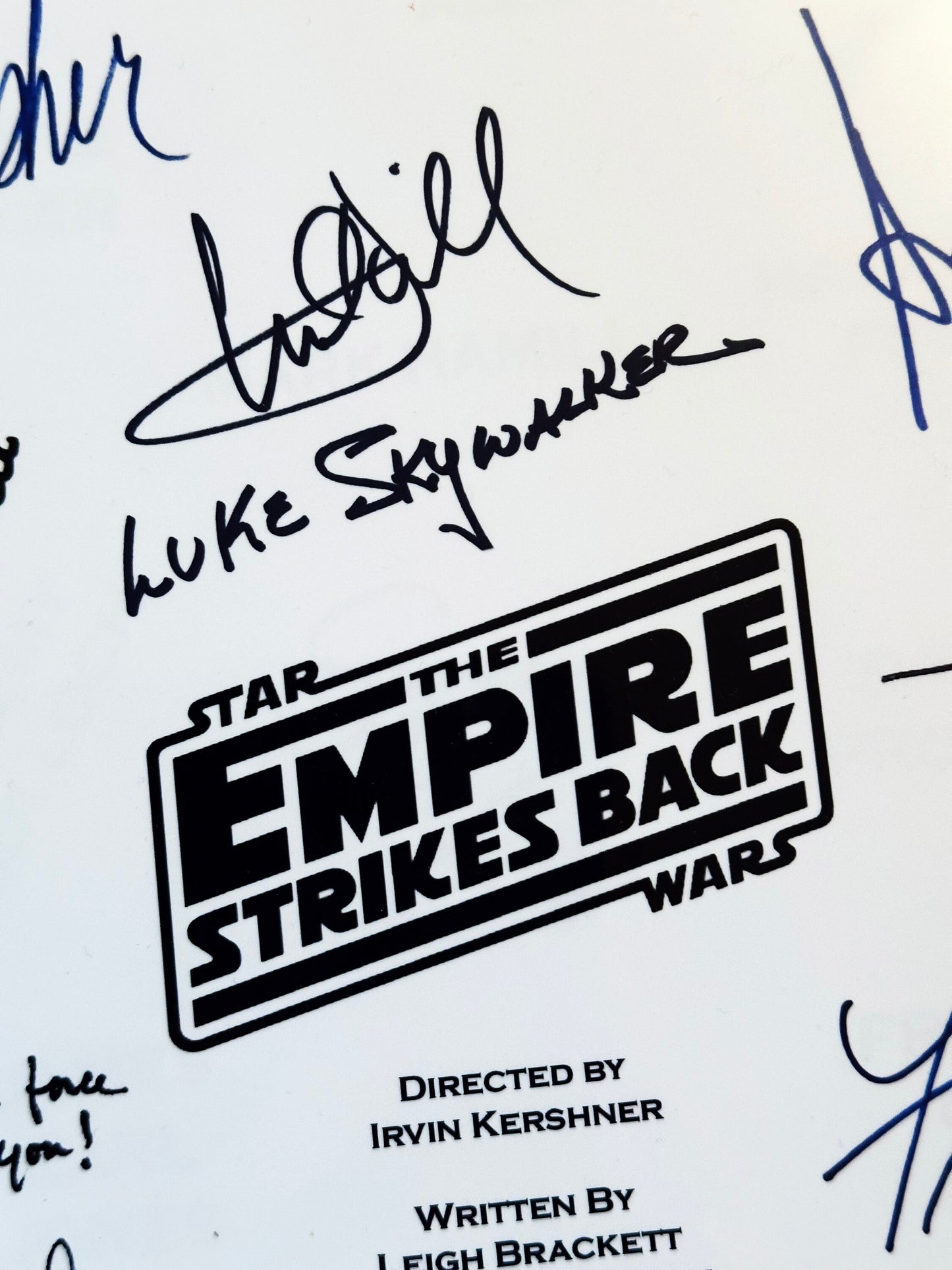 EMPIRE STRIKES BACK Signed Movie Script, Star Wars, Birthday Gift, Movie Gift, Film Screenplay,