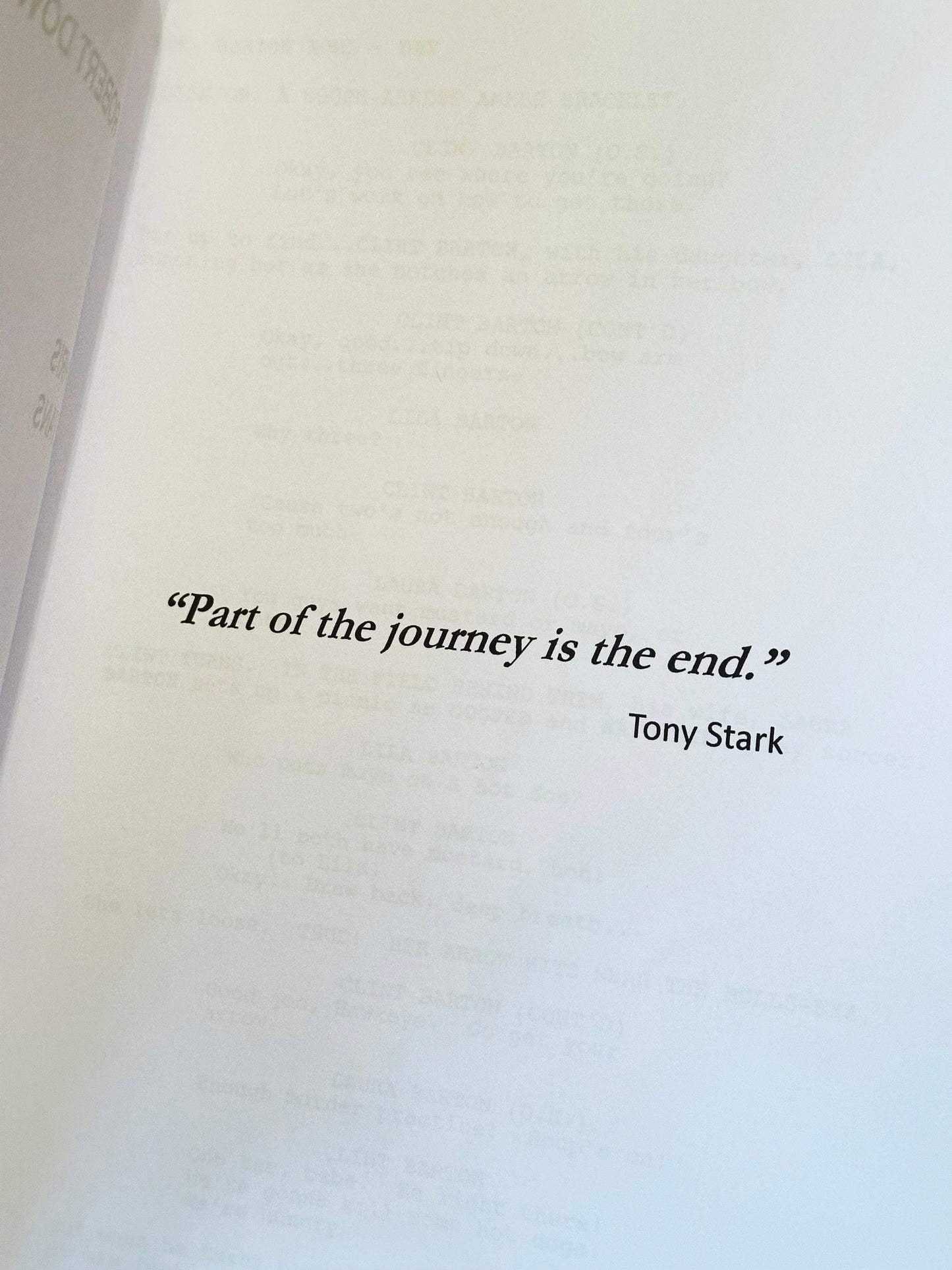 AVENGERS ENDGAME Movie Script, Birthday Gift, Movie Gift, Film Script, Screenplay, Autographs, Marvel, Tony Stark