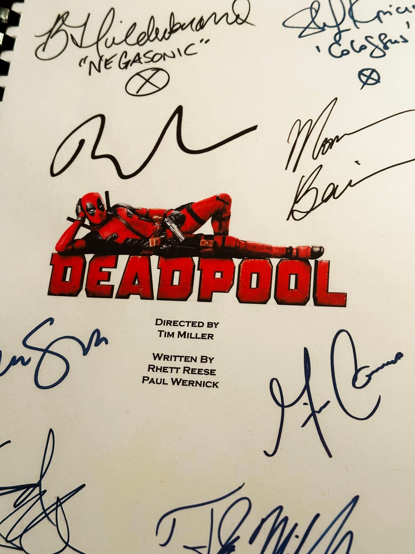 DEADPOOL Signed Movie Script, Birthday Gift, Movie Gift, Film Script, Autographs, Cinema, Gift, Present