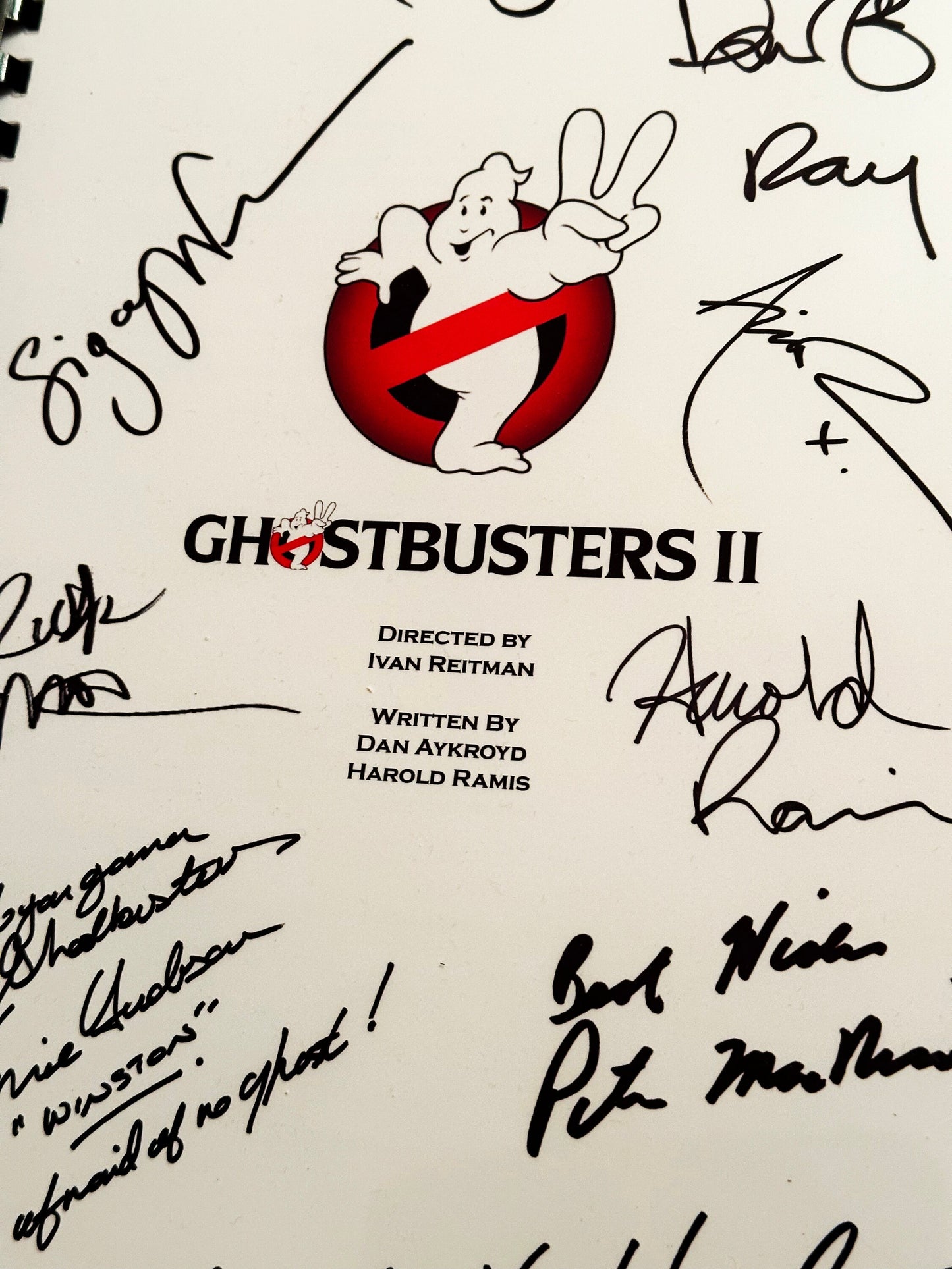 GHOSTBUSTERS 2 Signed Movie Script, Birthday Gift, Movie Gift, Film Screenplay,