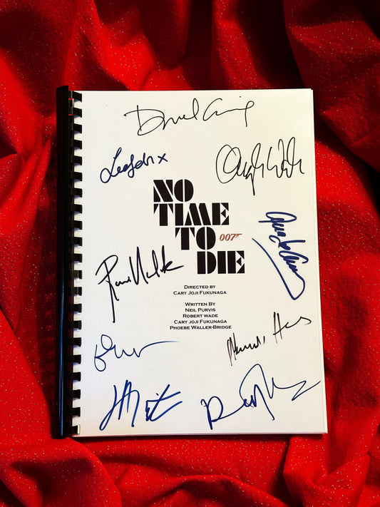 BOND No Time To Die Signed Movie Script, Birthday Gift, Movie Gift, Film Script, Screenplay, Autographs,