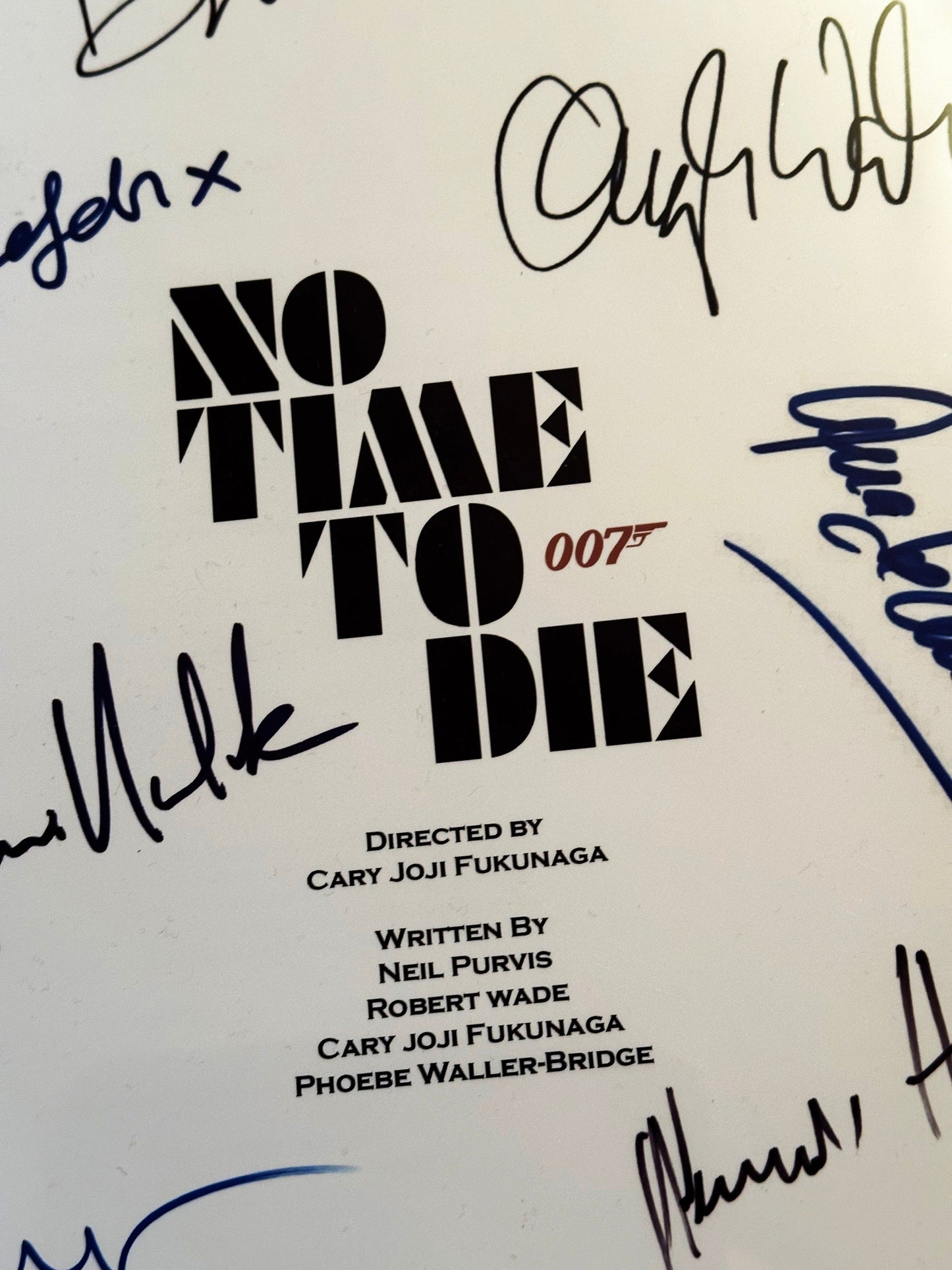 BOND No Time To Die Signed Movie Script, Birthday Gift, Movie Gift, Film Script, Screenplay, Autographs,