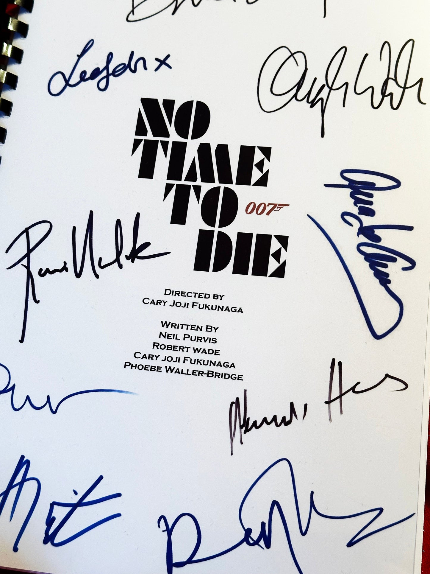 BOND No Time To Die Signed Movie Script, Birthday Gift, Movie Gift, Film Script, Screenplay, Autographs,