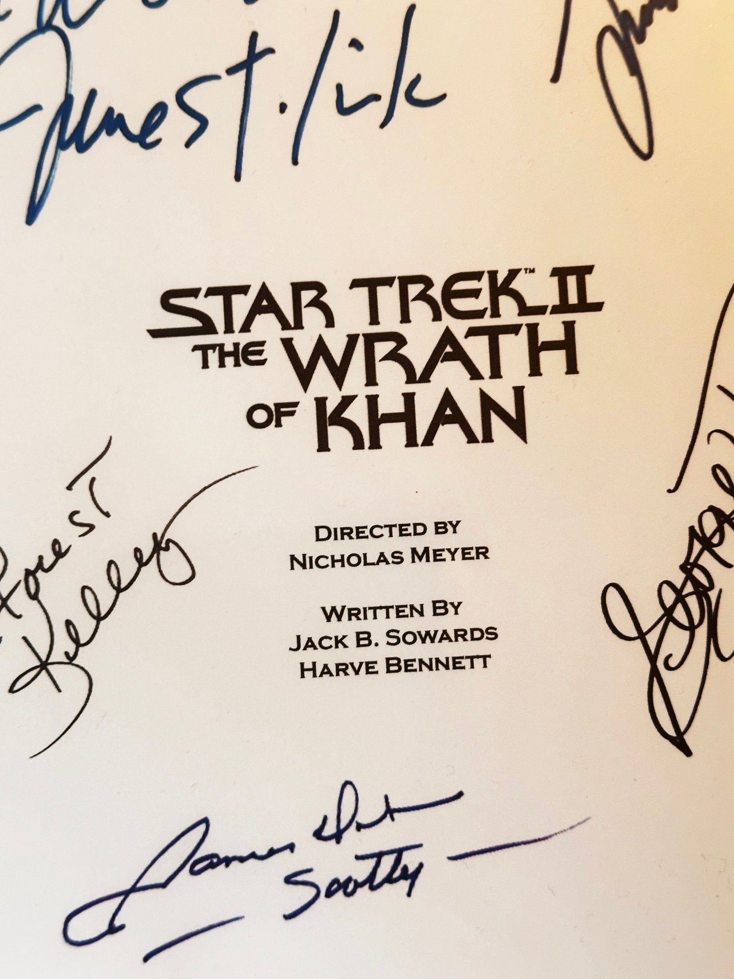 STAR TREK The Wrath of Khan Signed Movie Script, Kirk, Spock, Movie Present, Birthday Gift, Movie Gift, Film Script, Cinema