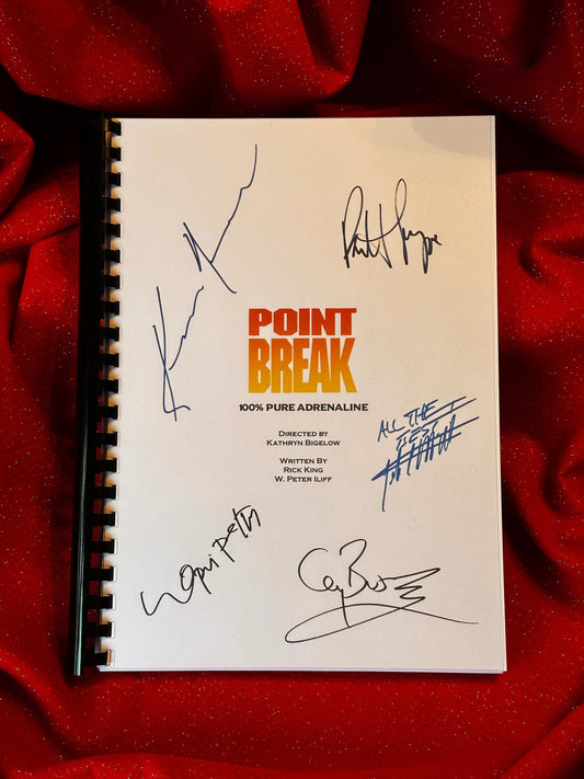 POINT BREAK Signed Movie Script, Reeves, Swayze, Present, Birthday Gift, Movie Gift, Film Script, Autograph, Autographs, Screenplay, Cinema