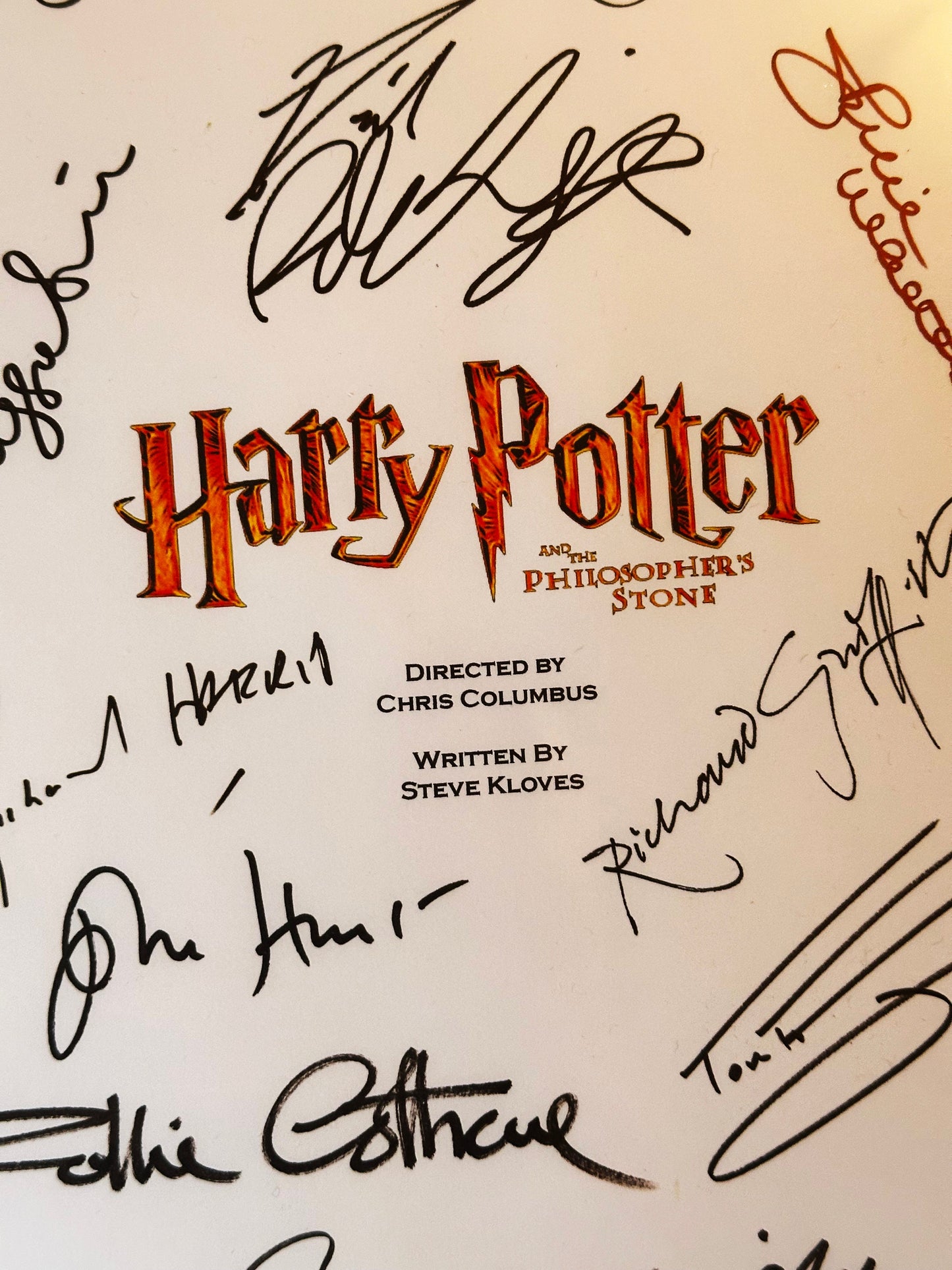 HARRY POTTER Philosophers Stone Signed Movie Script, Movie Present, Birthday Gift, Movie Gift, Film Script, Stocking filler