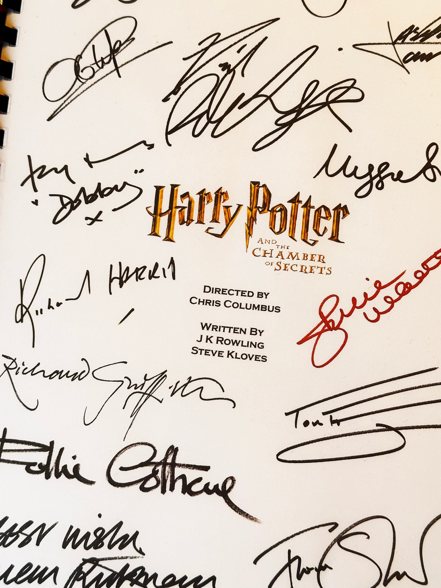 HARRY POTTER and the Chamber of Secrets Signed Movie Script, screenplay, Birthday Gift, Movie Gift, Film Script, Cinema, Present, Gift idea