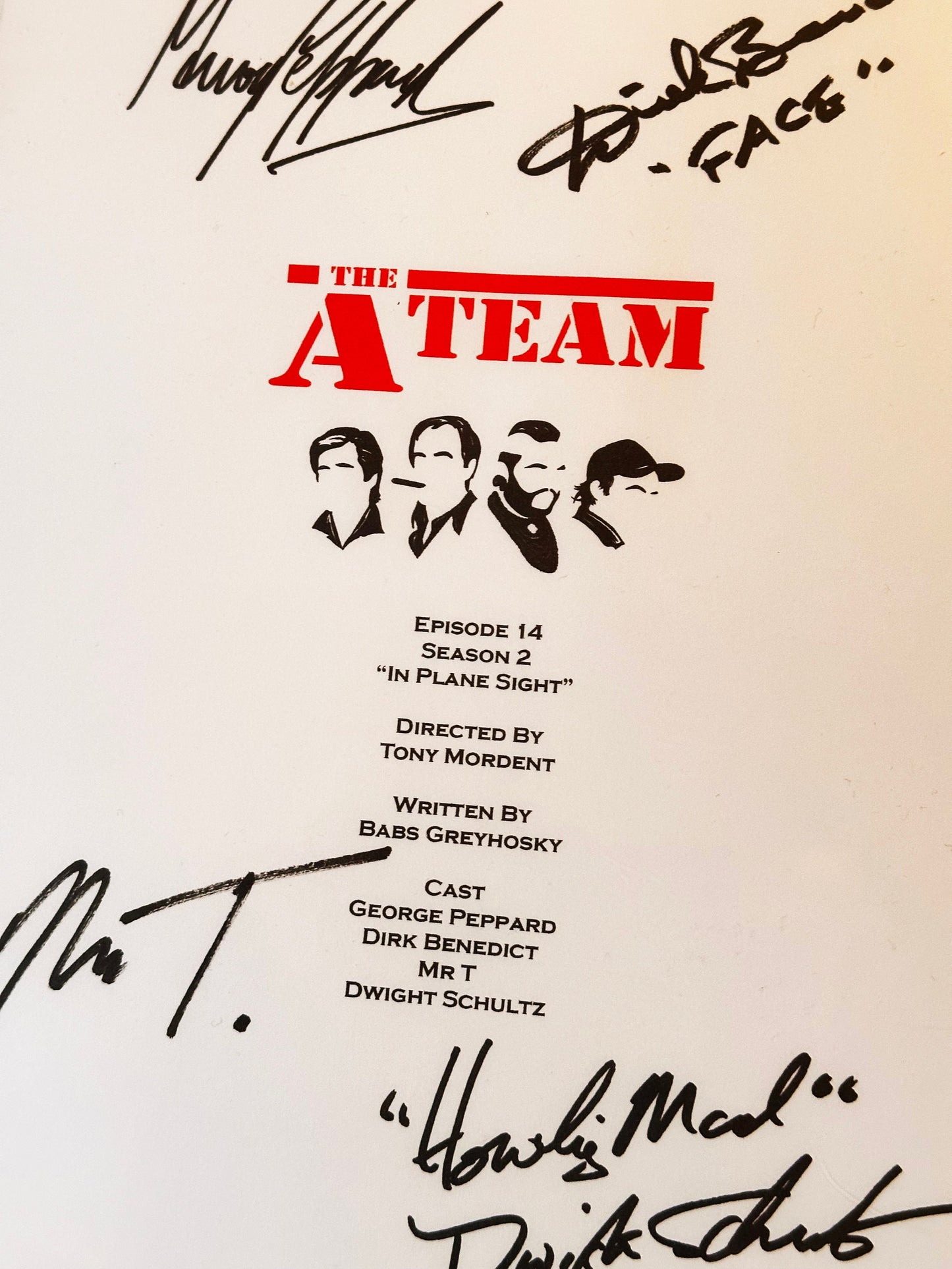 THE A-TEAM Signed Script, Movie Present, Birthday Gift, Movie Gift, Film Script, Film Present, Movies, Cinema, 1980's, retro