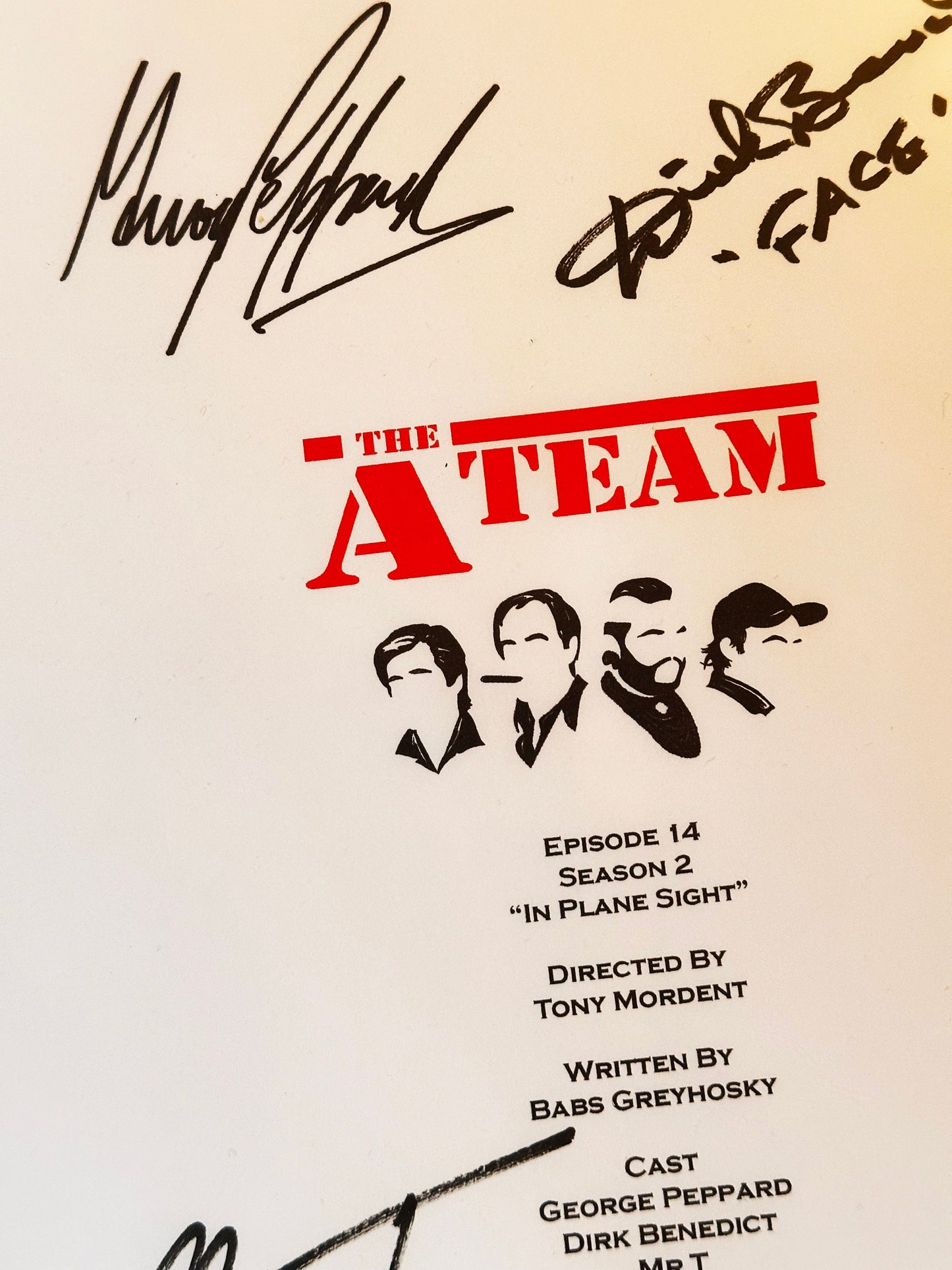 THE A-TEAM Signed Script, Movie Present, Birthday Gift, Movie Gift, Film Script, Film Present, Movies, Cinema, 1980's, retro