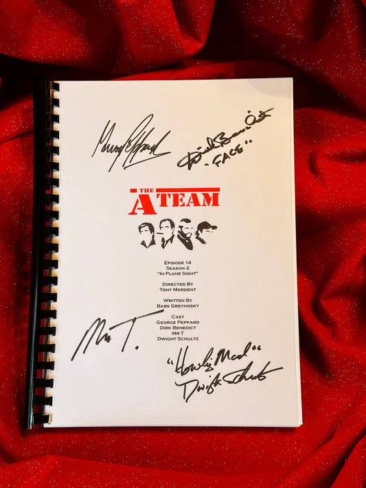 THE A-TEAM Signed Script, Movie Present, Birthday Gift, Movie Gift, Film Script, Film Present, Movies, Cinema, 1980's, retro