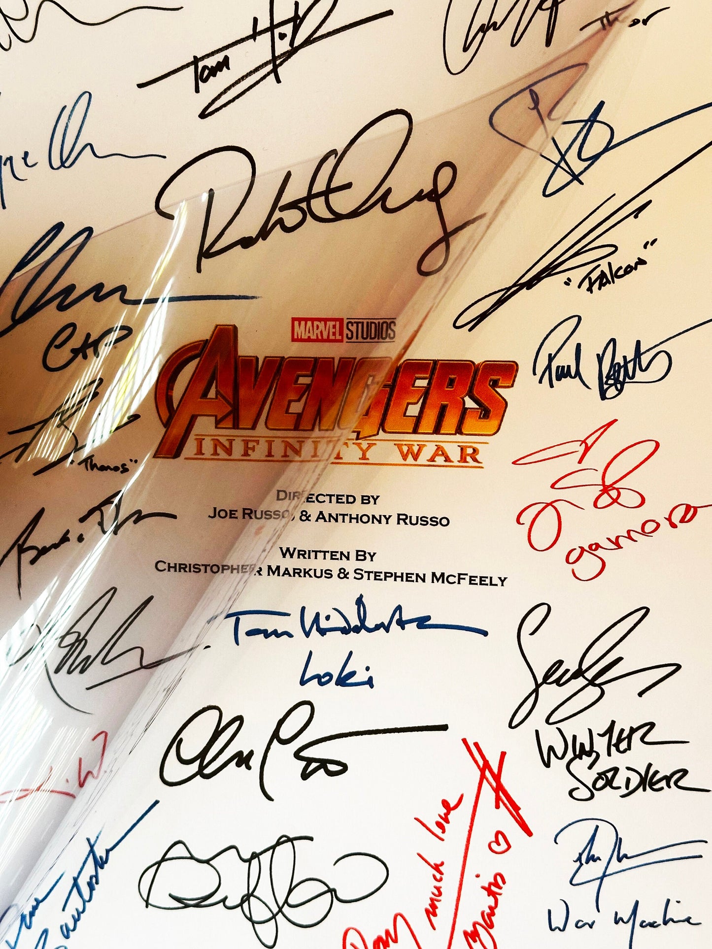 AVENGERS INFINITY WAR Signed Movie Script, Movie Present, Birthday Gift, Movie Gift, Film Script, Film Present, Movies, Robert Downey