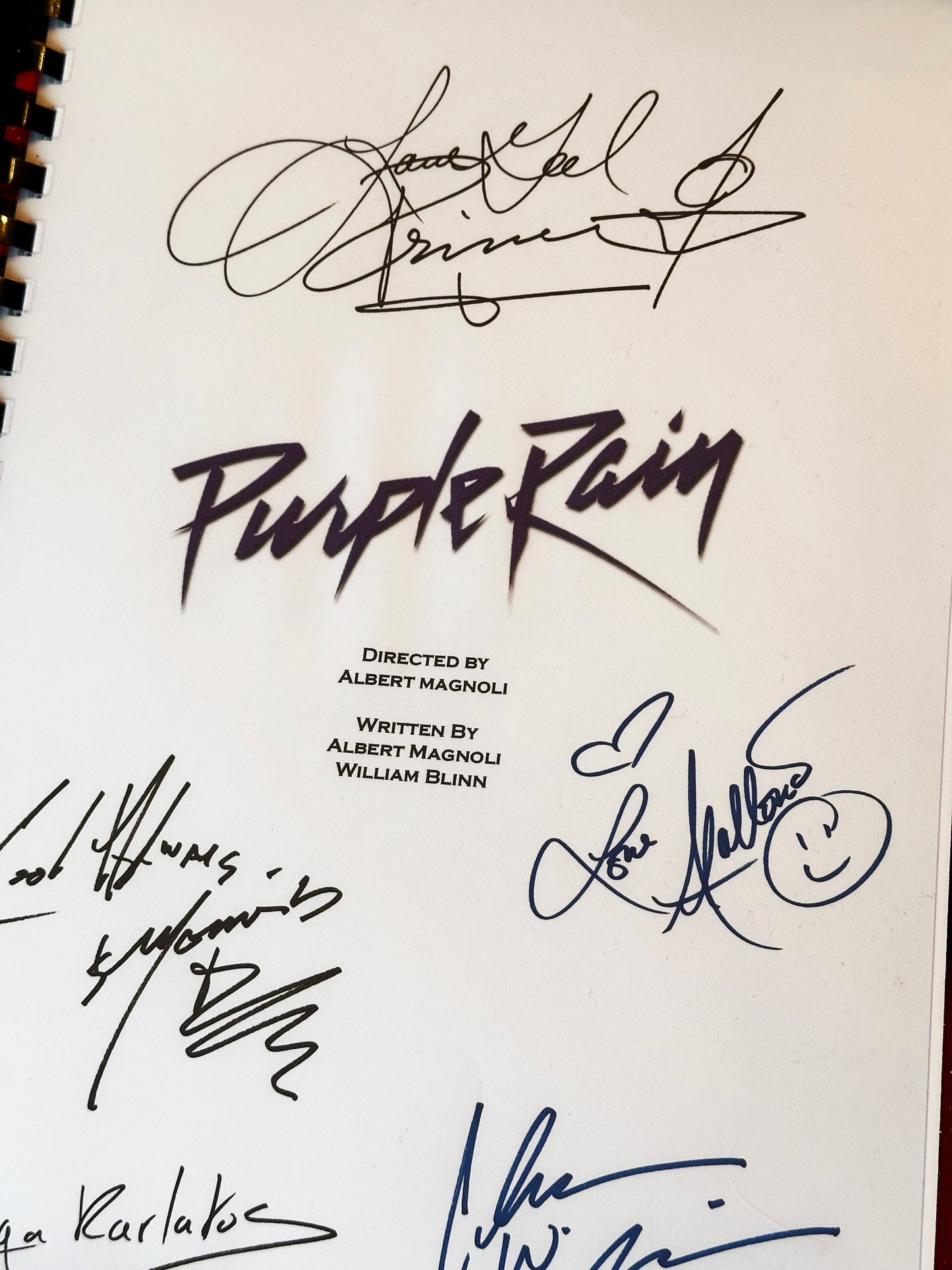 PURPLE RAIN Signed Movie Script, Screenplay, Prince, Present, Birthday Gift, Movie Gift, Film Script,