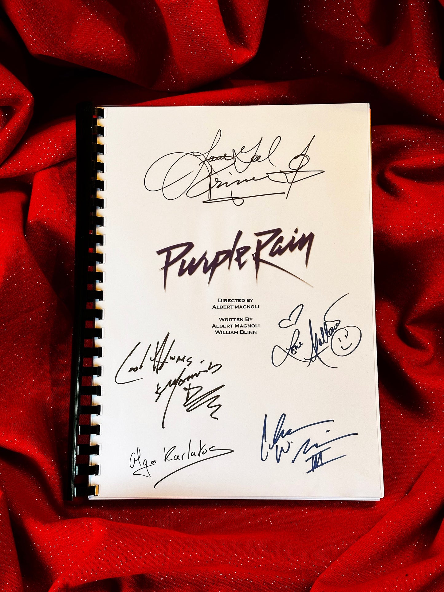 PURPLE RAIN Signed Movie Script, Screenplay, Prince, Present, Birthday Gift, Movie Gift, Film Script,