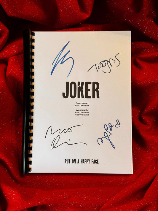 JOKER Signed Movie Script, Movie Present, Birthday Gift, Movie Gift, Film Script, Joker