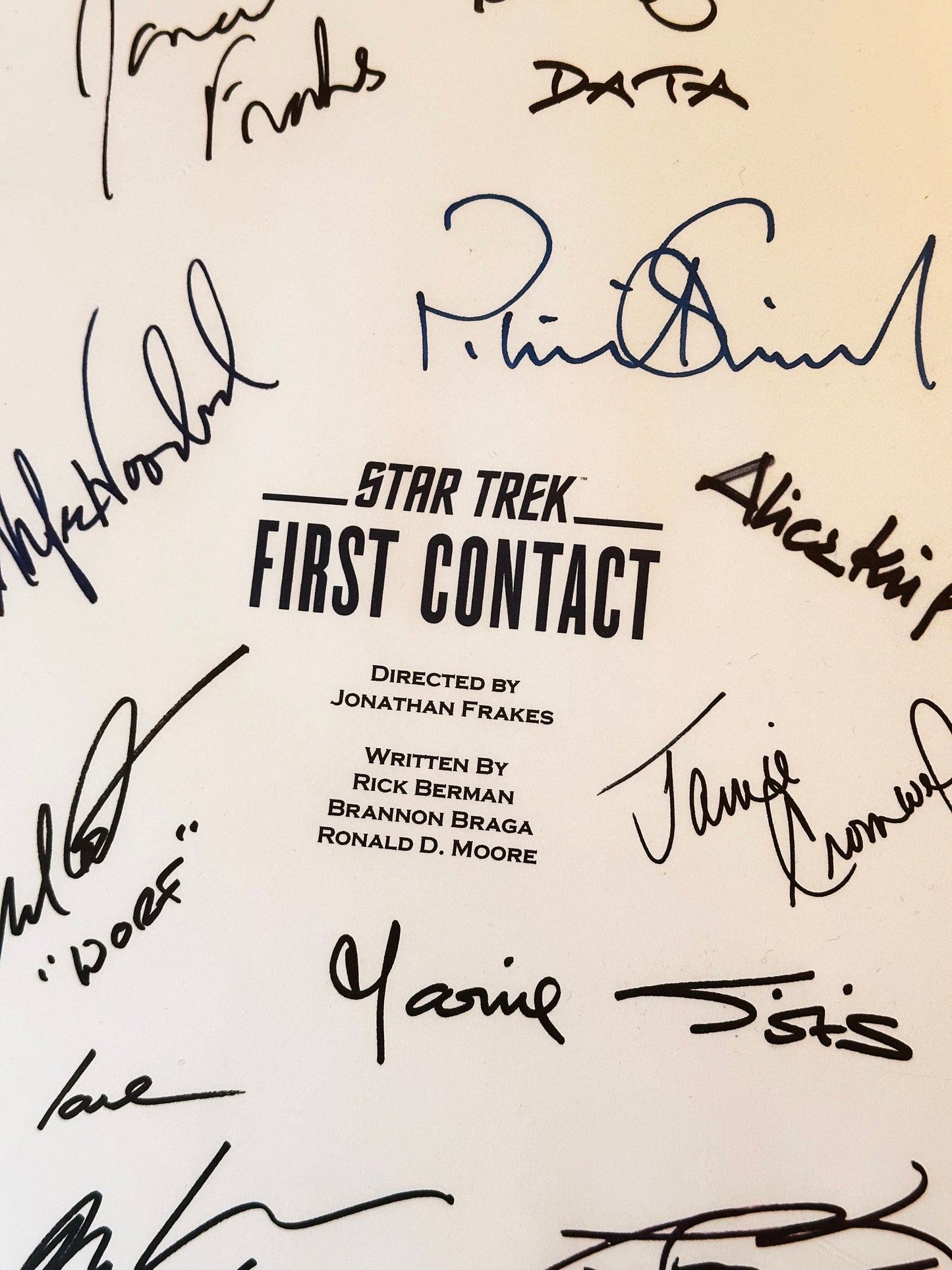 STAR TREK First Contact Signed Movie Script, Movie Present, Birthday Gift, Movie Gift, Film Script, Stocking filler