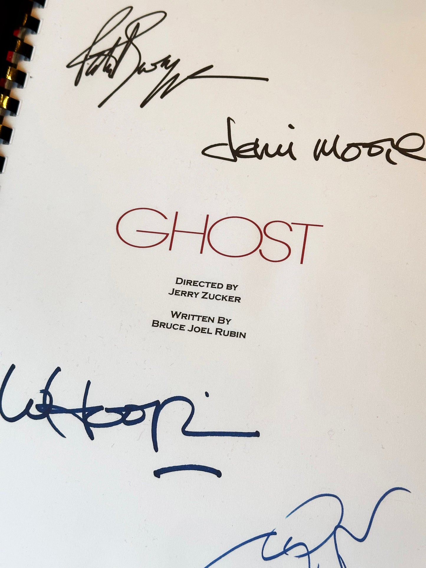 GHOST Signed Movie Script, Valentines Present, Birthday Gift, Movie Gift, Film Script, Valentine gift,