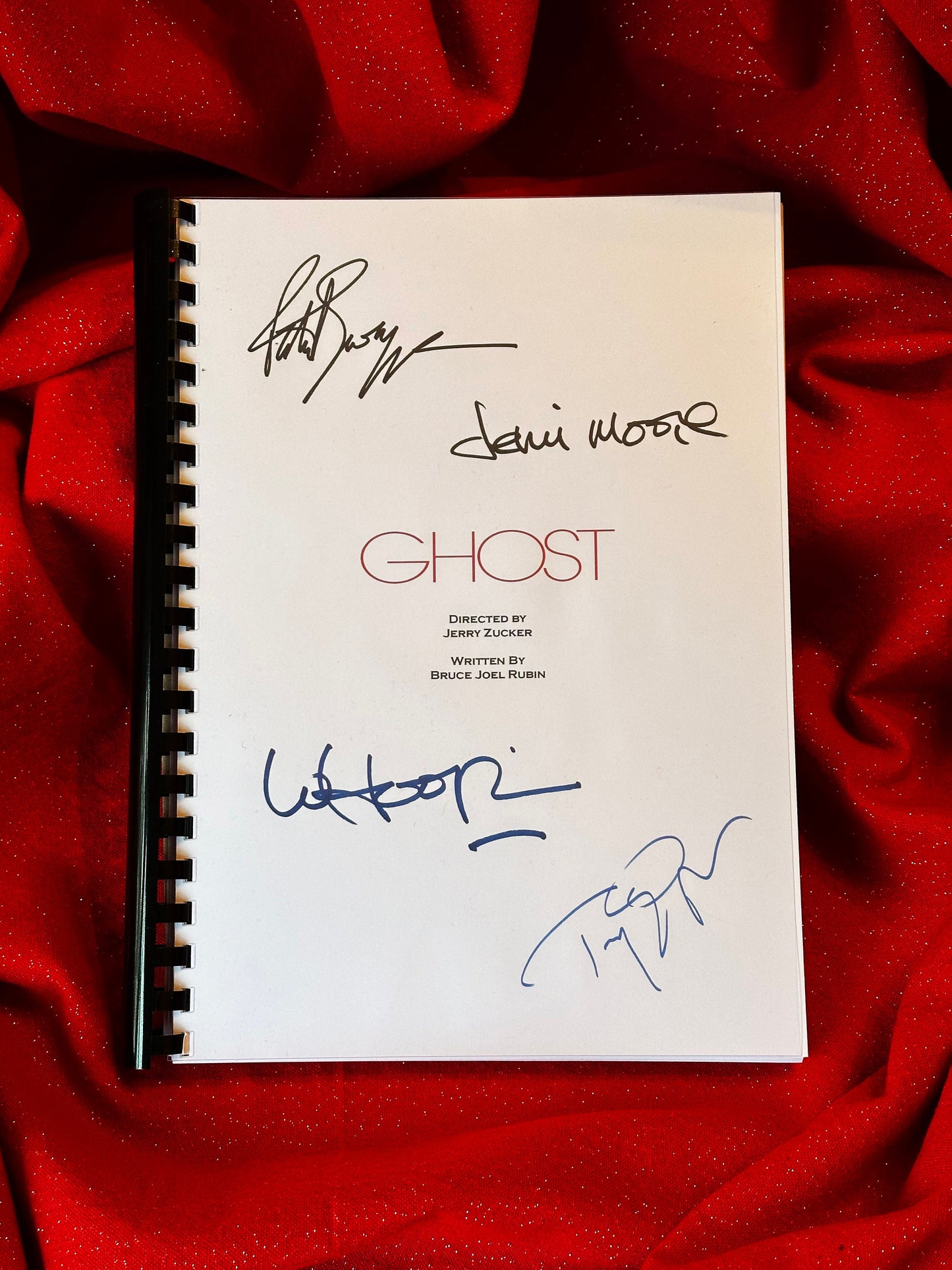 GHOST Signed Movie Script, Valentines Present, Birthday Gift, Movie Gift, Film Script, Valentine gift,