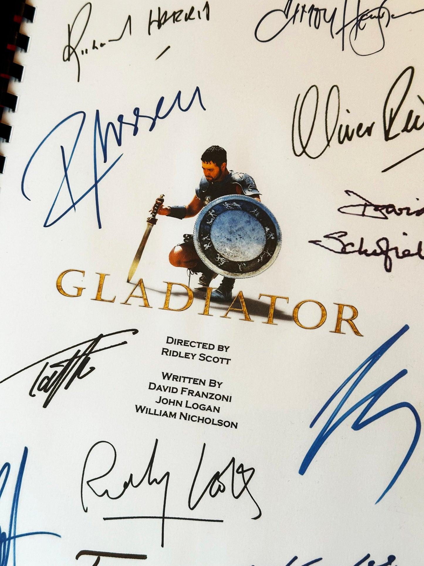 GLADIATOR Signed Movie Script, Birthday Gift, Movie Gift, Film Script, Screenplay, Autographs