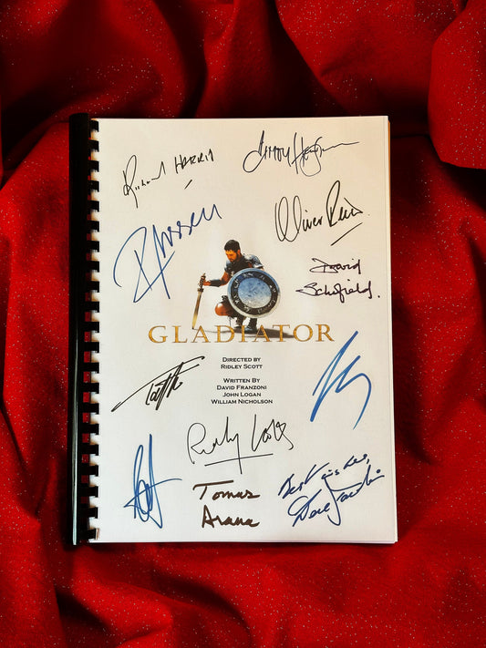 GLADIATOR Signed Movie Script, Birthday Gift, Movie Gift, Film Script, Screenplay, Autographs