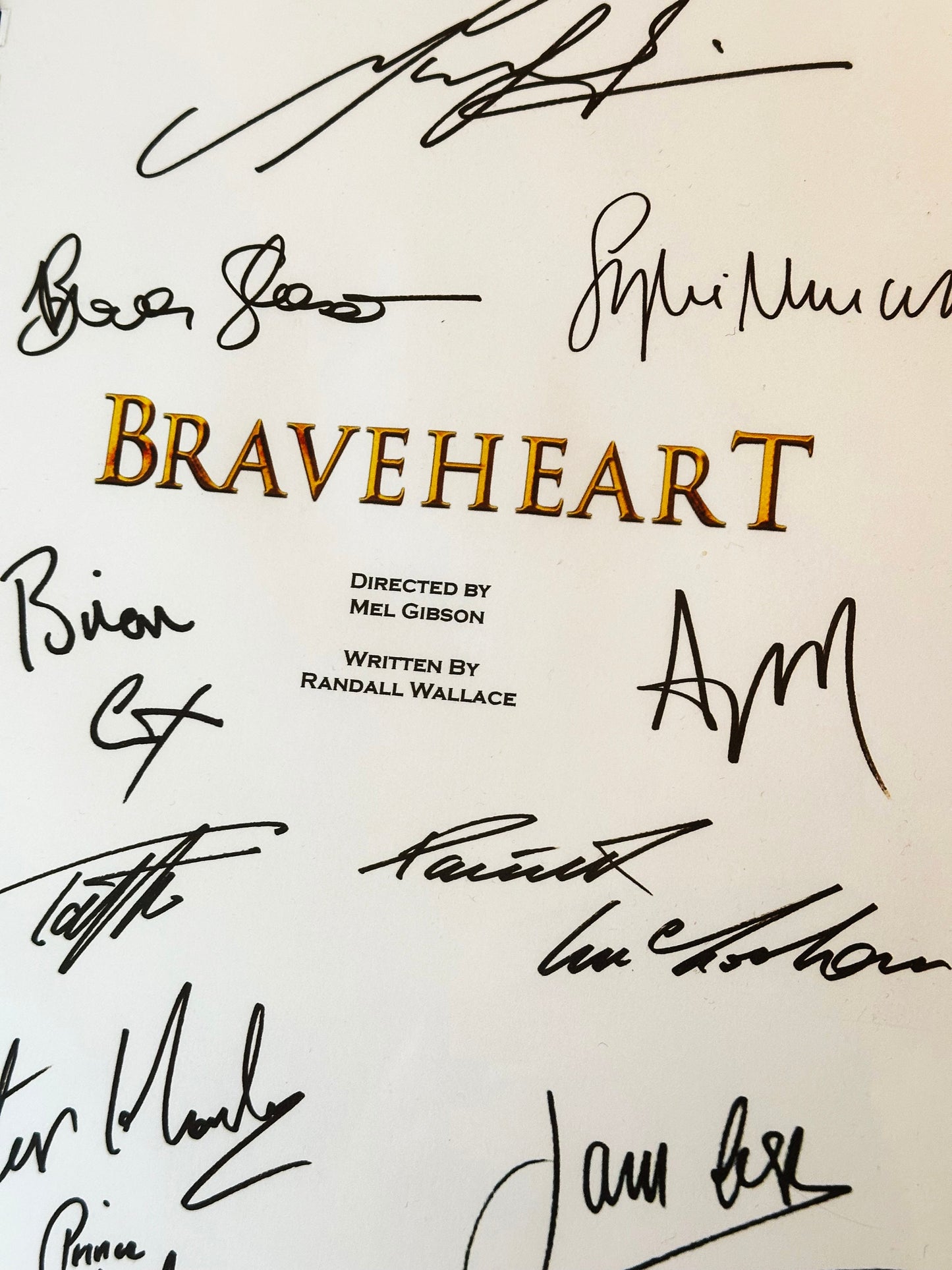 BRAVEHEART Signed Movie Script, Birthday Gift, Movie Gift, Film Script, Screenplay, Autographs