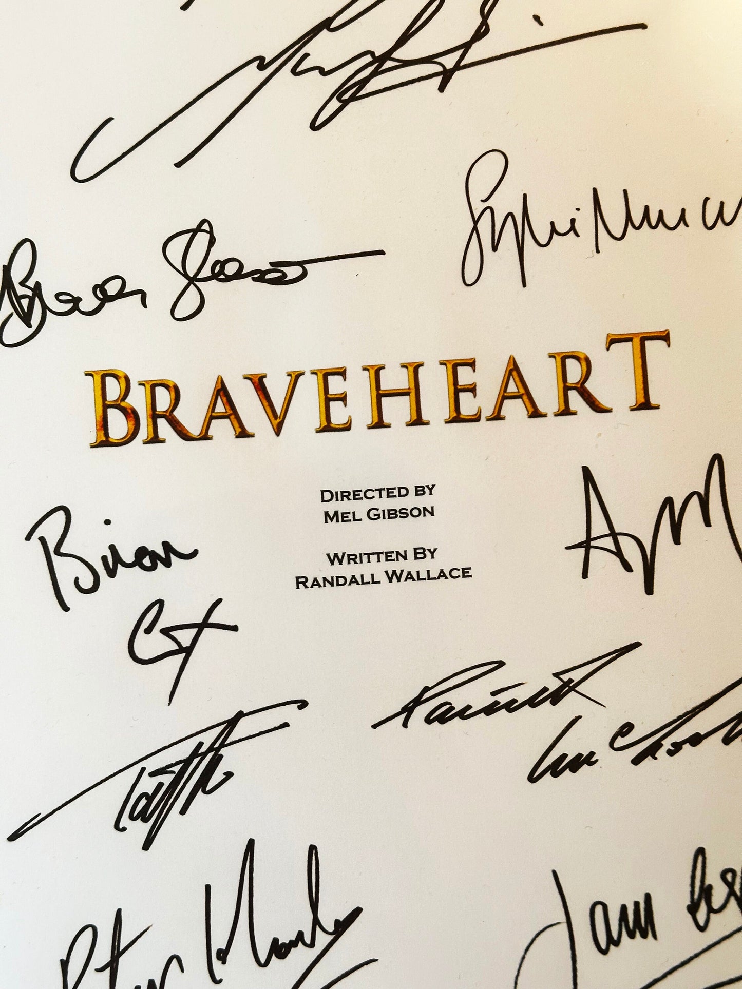 BRAVEHEART Signed Movie Script, Birthday Gift, Movie Gift, Film Script, Screenplay, Autographs