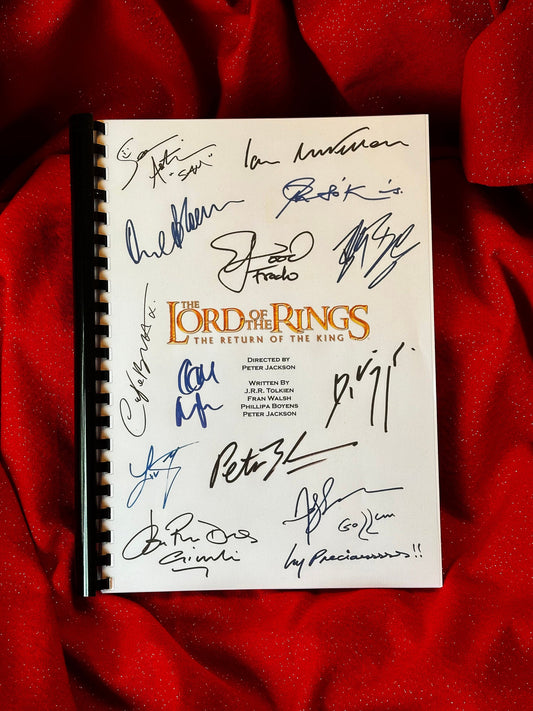 Lord Of The Rings Return Of The King Signed Movie Script, Birthday Gift, Movie Gift, Film Script, Screenplay, Autographs