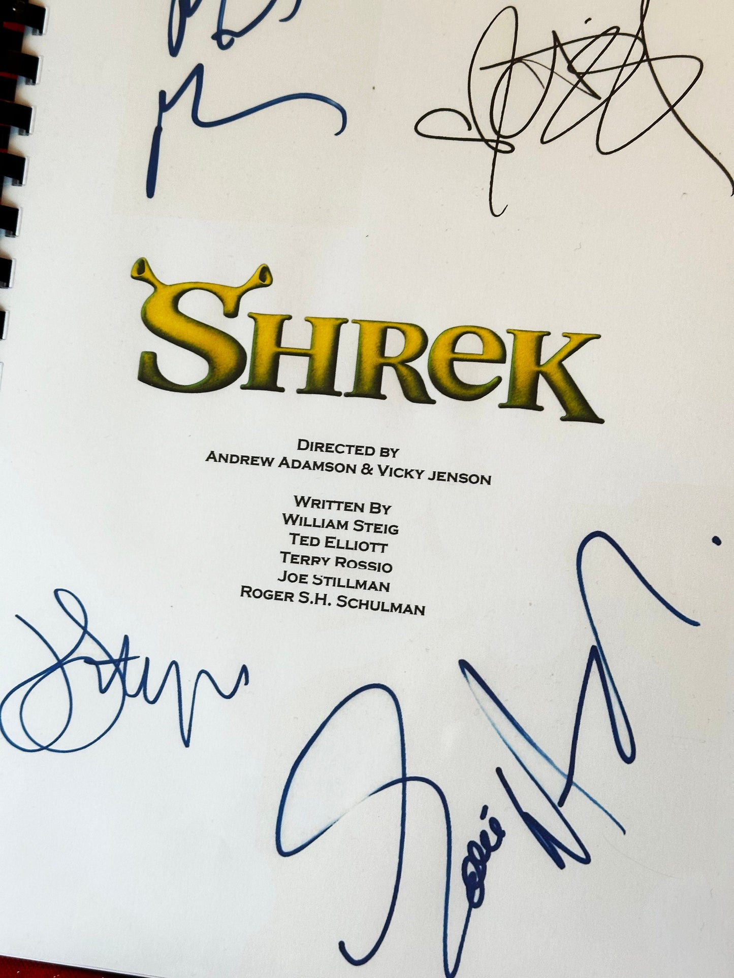 SHREK Signed Movie Script, Birthday Gift, Movie Gift, Film Script, Screenplay, Autographs