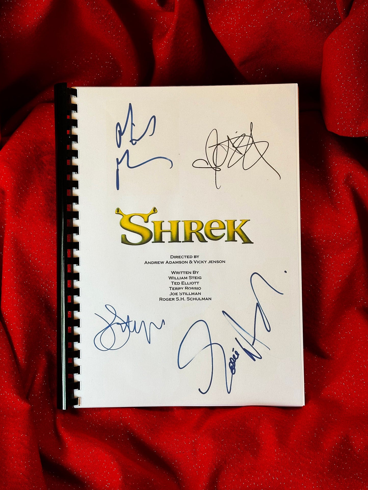 SHREK Signed Movie Script, Birthday Gift, Movie Gift, Film Script, Screenplay, Autographs