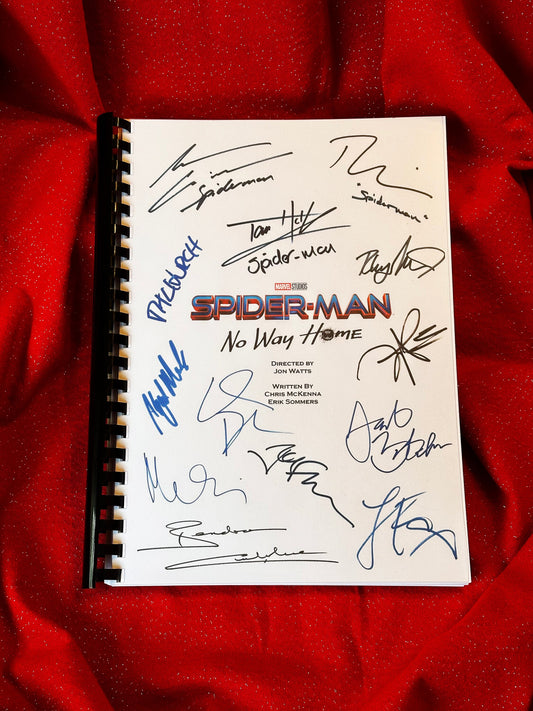 SPIDERMAN No Way Home Signed Movie Script, Birthday Gift, Movie Gift, Film Script, Screenplay, Autographs, Cinema, Movies, Movie, Marvel