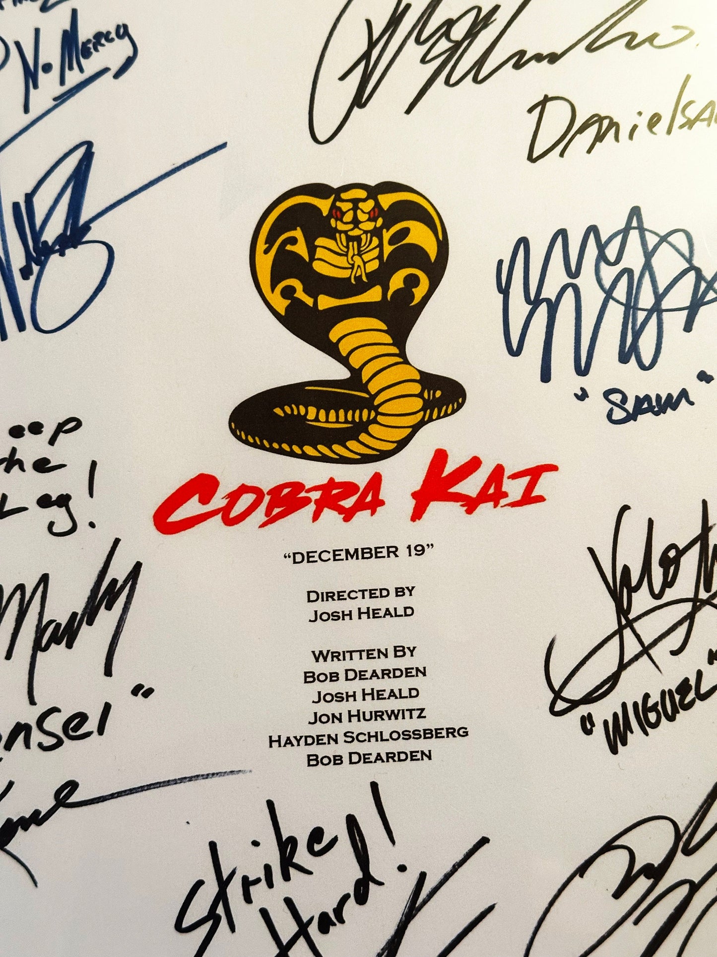 COBRA KAI Signed Script, Movie Present, Birthday Gift, Movie Gift, Film Script, Film Present, Movies, Karate Kid